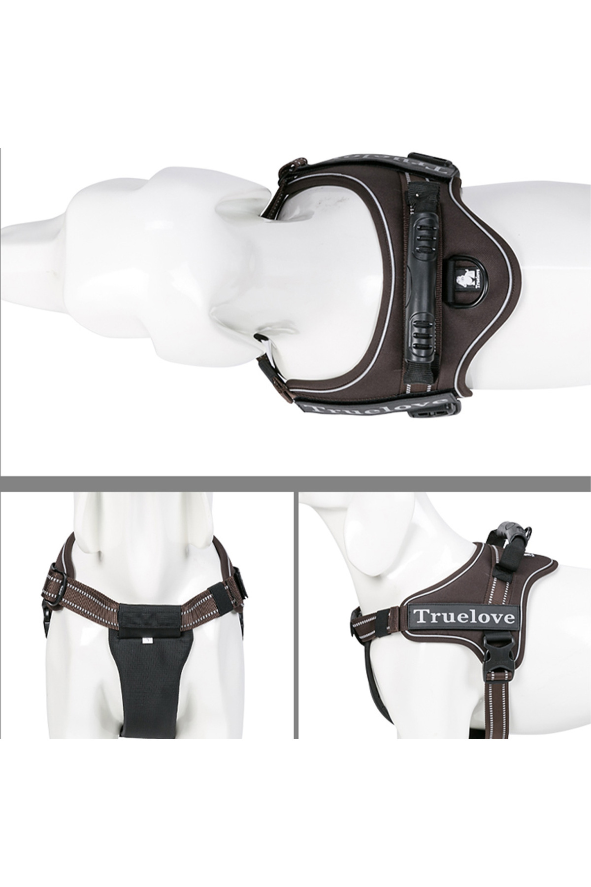 True Love-Brown Chest Collar with Oxford Fabric and Flexible Soft Sponge 3