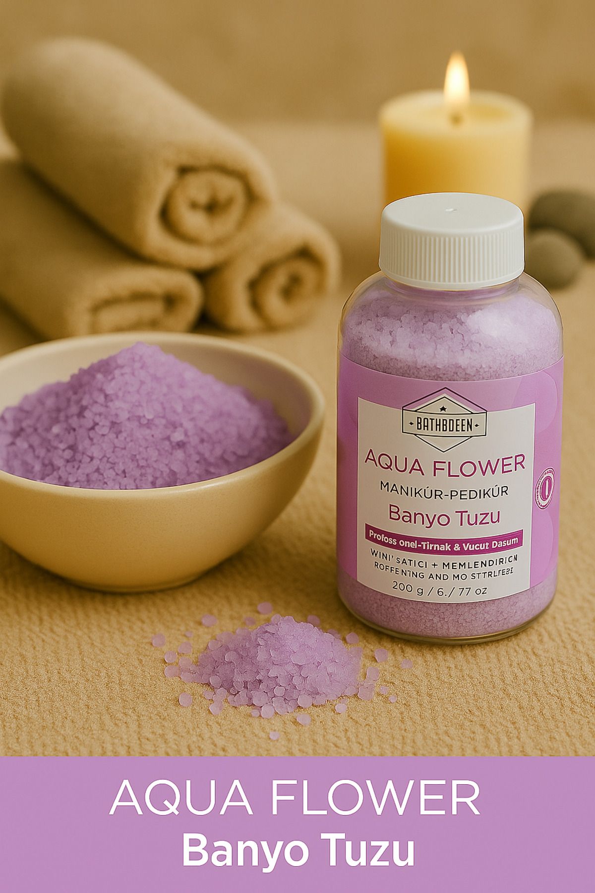 naturgleam Aqua Flower Manikür Pedikür Banyo Tuzu 200gr (EPSOM SALT)