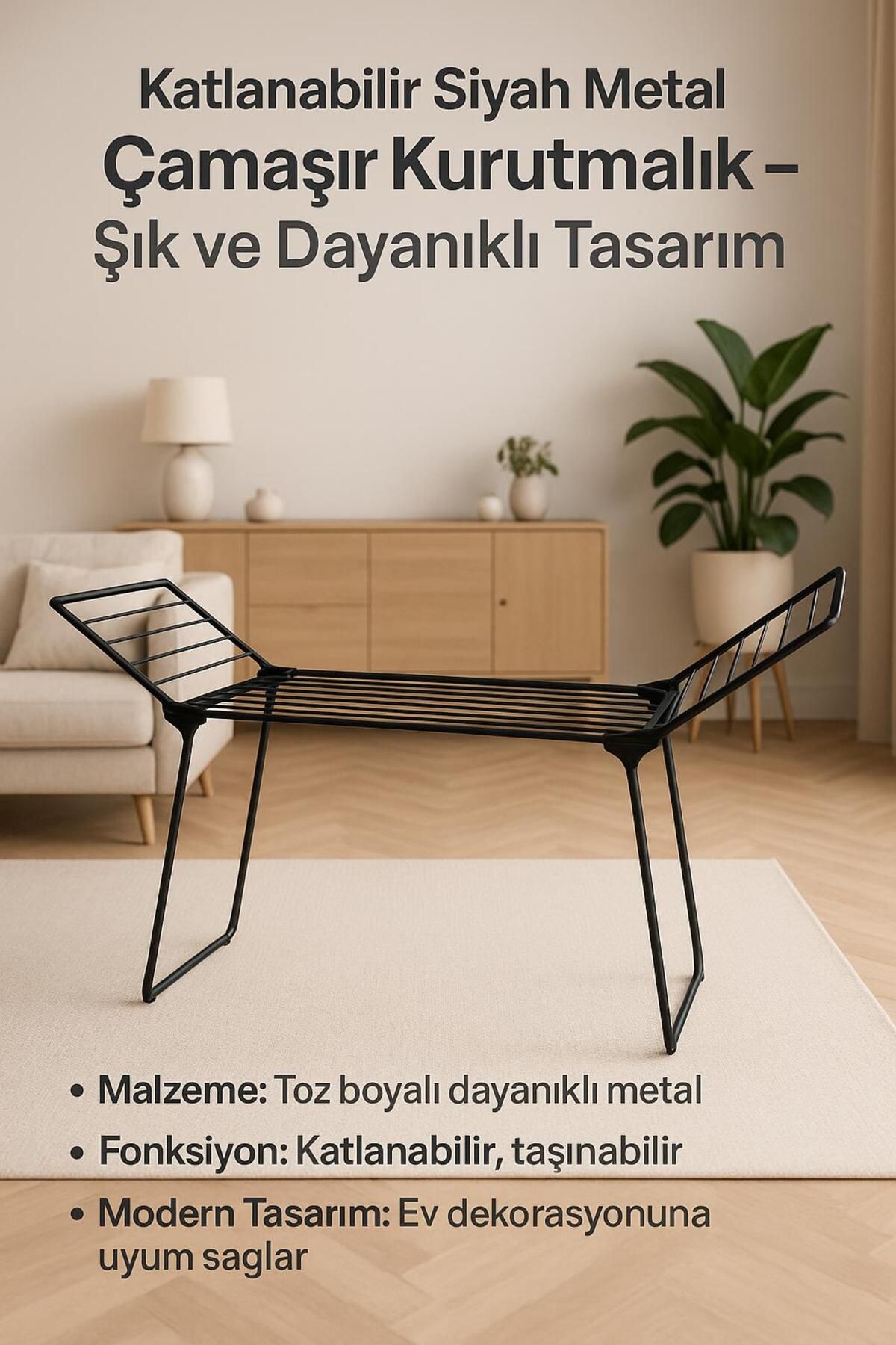 DOWRY STİL Rozen Lüx Kalın Telli Çamaşır Kurutma Askısı