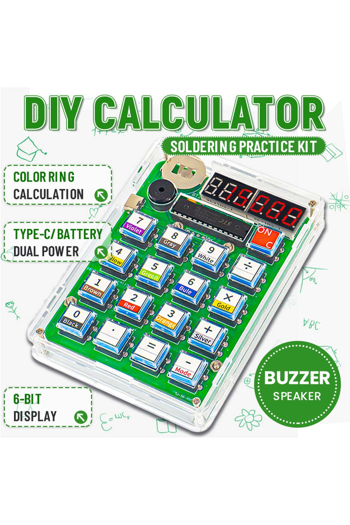 Choice-DIY Calculator Electronic Production Kit LED Digital Tube Display With Shell Single-Chip Microcom... 1