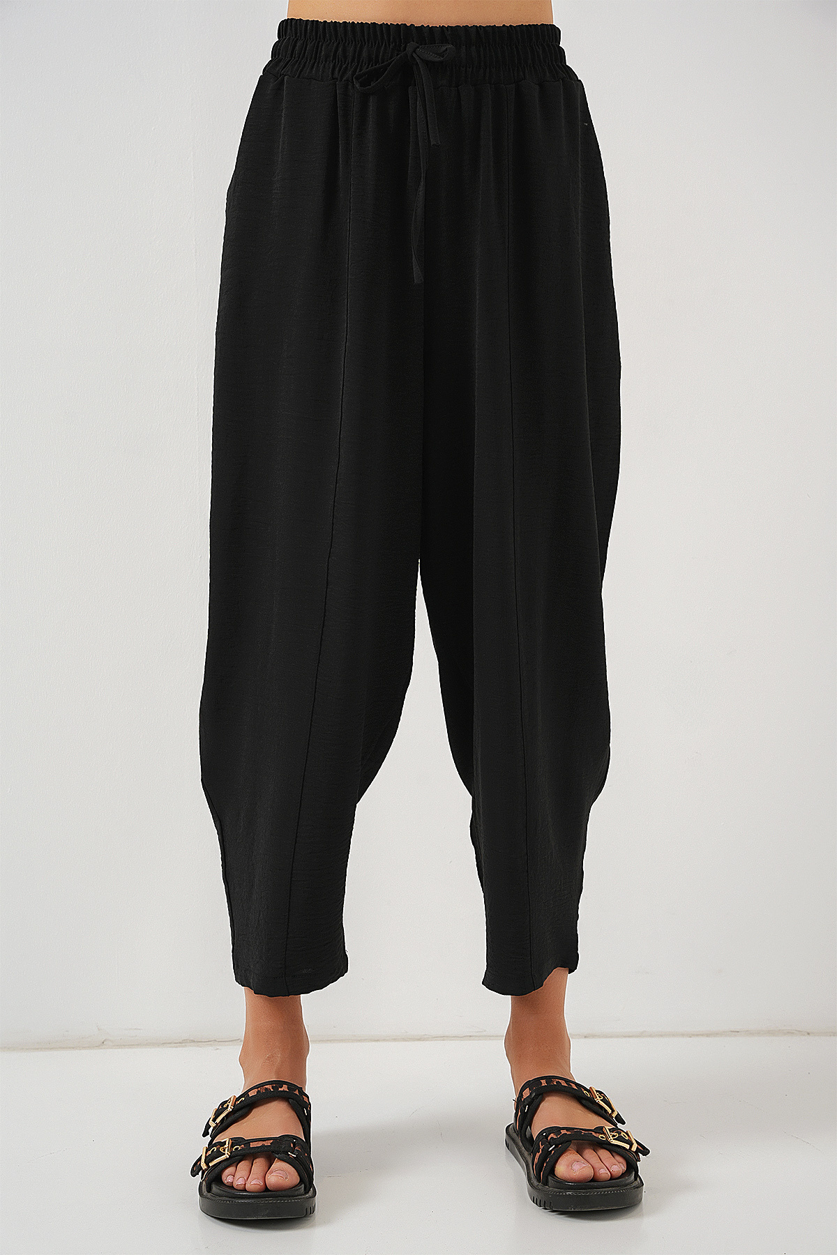 Bigdart-6591 Tkané kalhoty Shalwar – černé 4