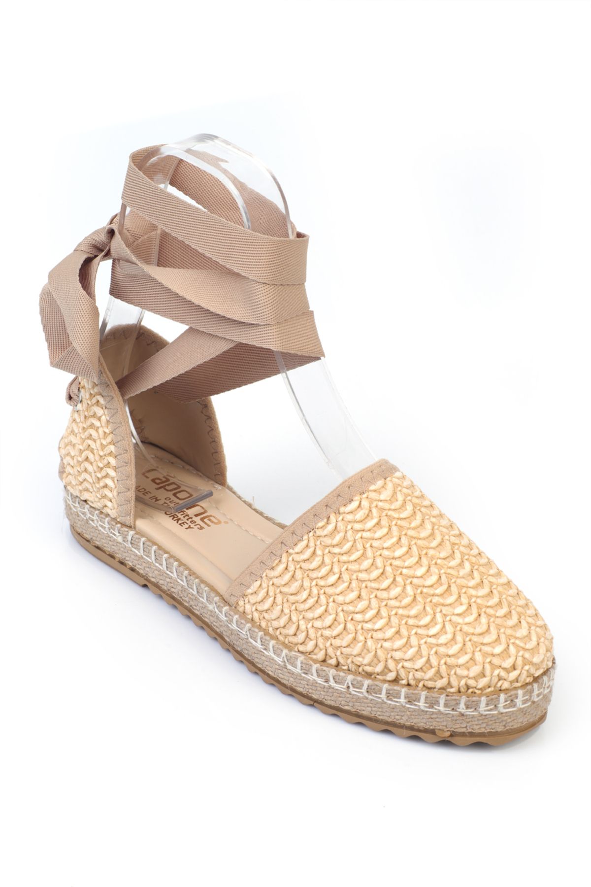 Capone Outfitters Brianna Kalın Tabanlı Bilekten Bağlamalı Kadın Espadril
