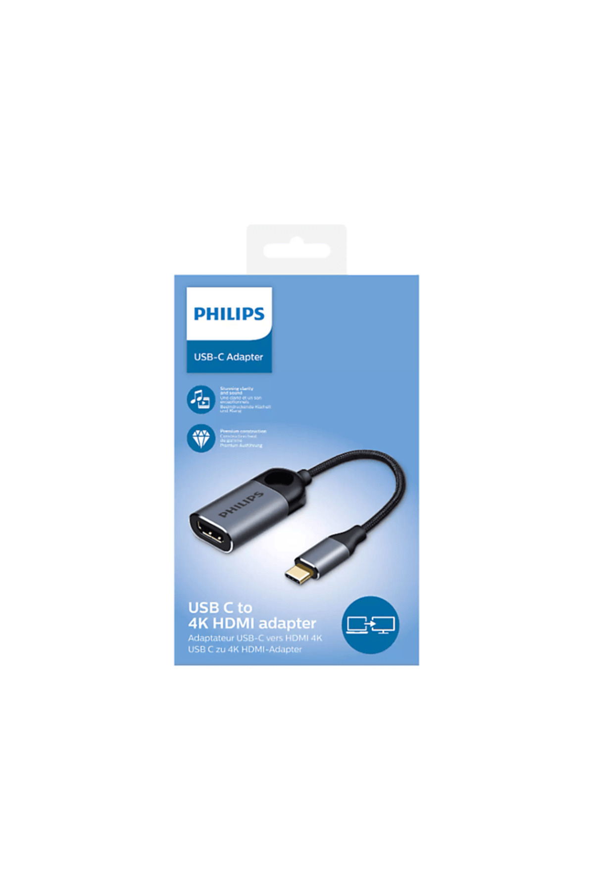 Philips Type-c Den Hdmı Kabloya Çeviri Adaptörü 4k Çözünürlük 15