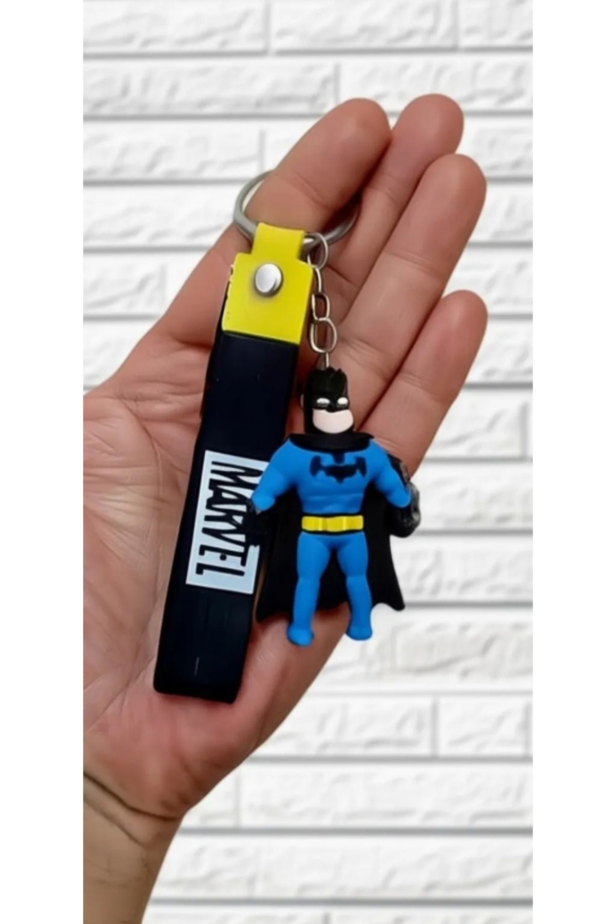 Mimi Aksesuar 3D Avengers Süper Kahraman (Batman) Silikon Anahtarlık & Çanta Aksesuarı