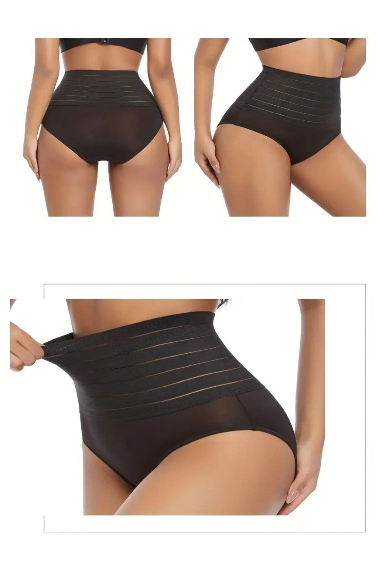 MİSTİRİK-Model Buturo - Chiloți sport negri pentru abdomen și abdomen 3