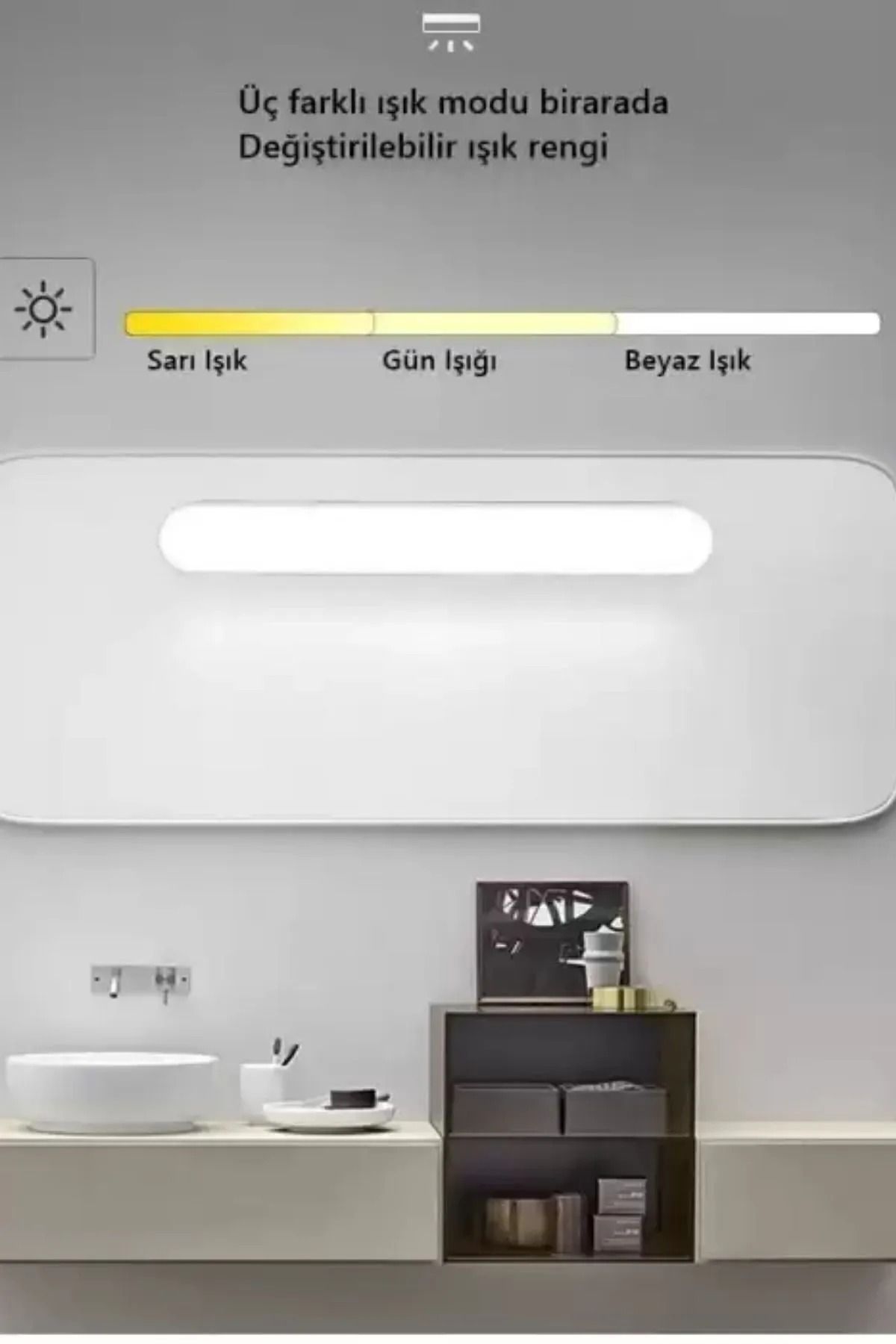Martı Led Işık Micro Usb Şarjlı Kablosuz Led Lamba 3 Farklı Işık Led Aplik Dimlenebilir - 3