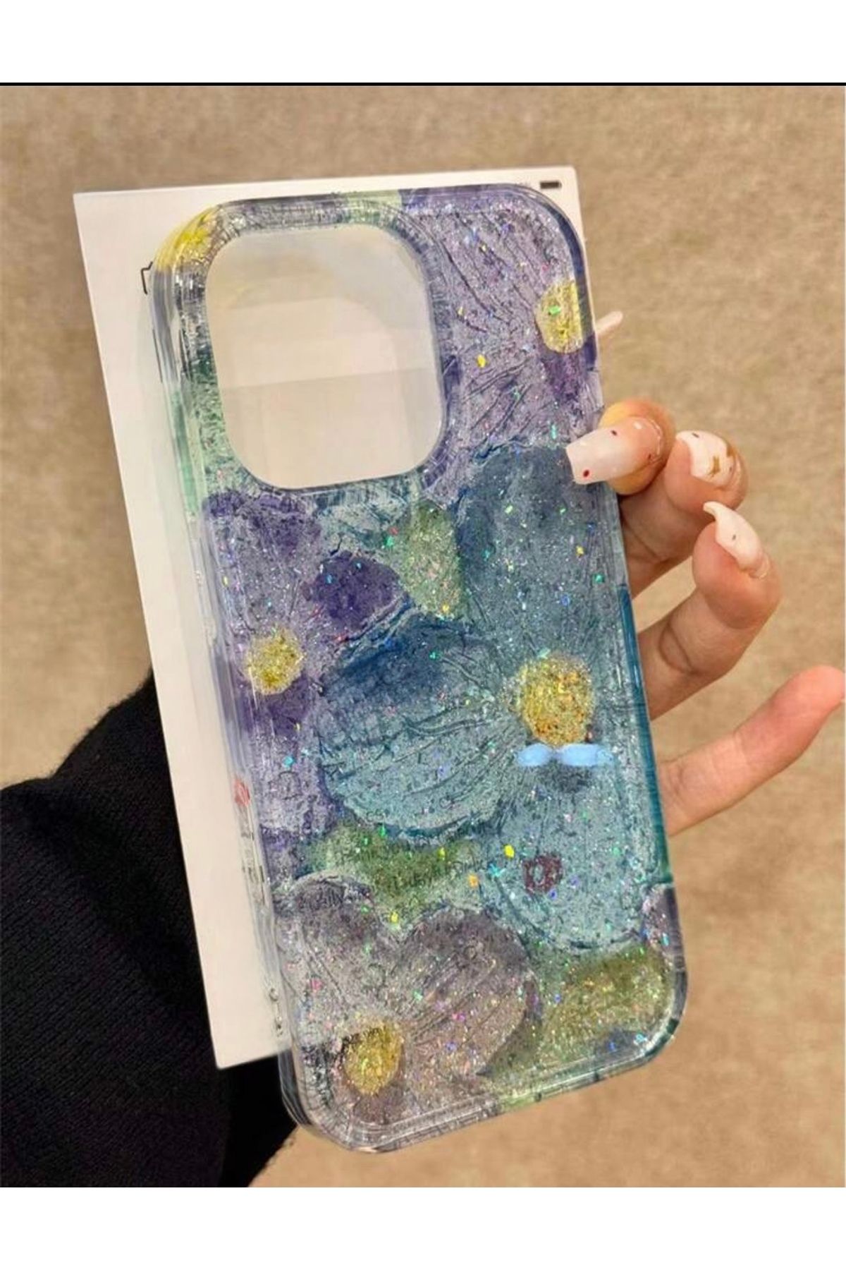 FİŞNEİLETİŞİM İPHONE 15 PRO UYUMLU SİMLİ ÇİÇEK DESENLİ KILIF