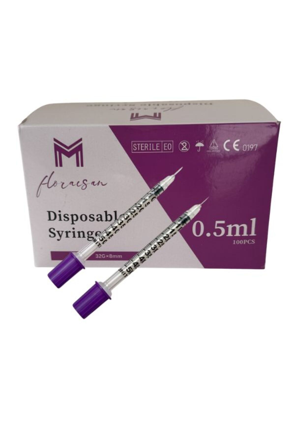 Floraison Medikal Micro Fine 0.5 ml 32g 8mm Mezoterapi Botoks Iğnesi Enjektör 100 Adet