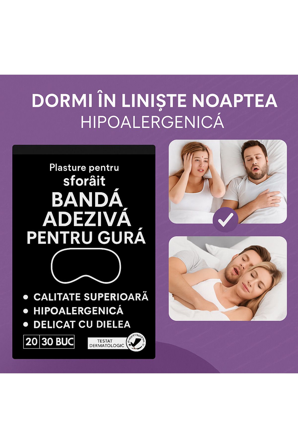 Generic-Set 30 - Anti-Snoring Mouth Tape The Ideal Solution for a Restful Sleep 1