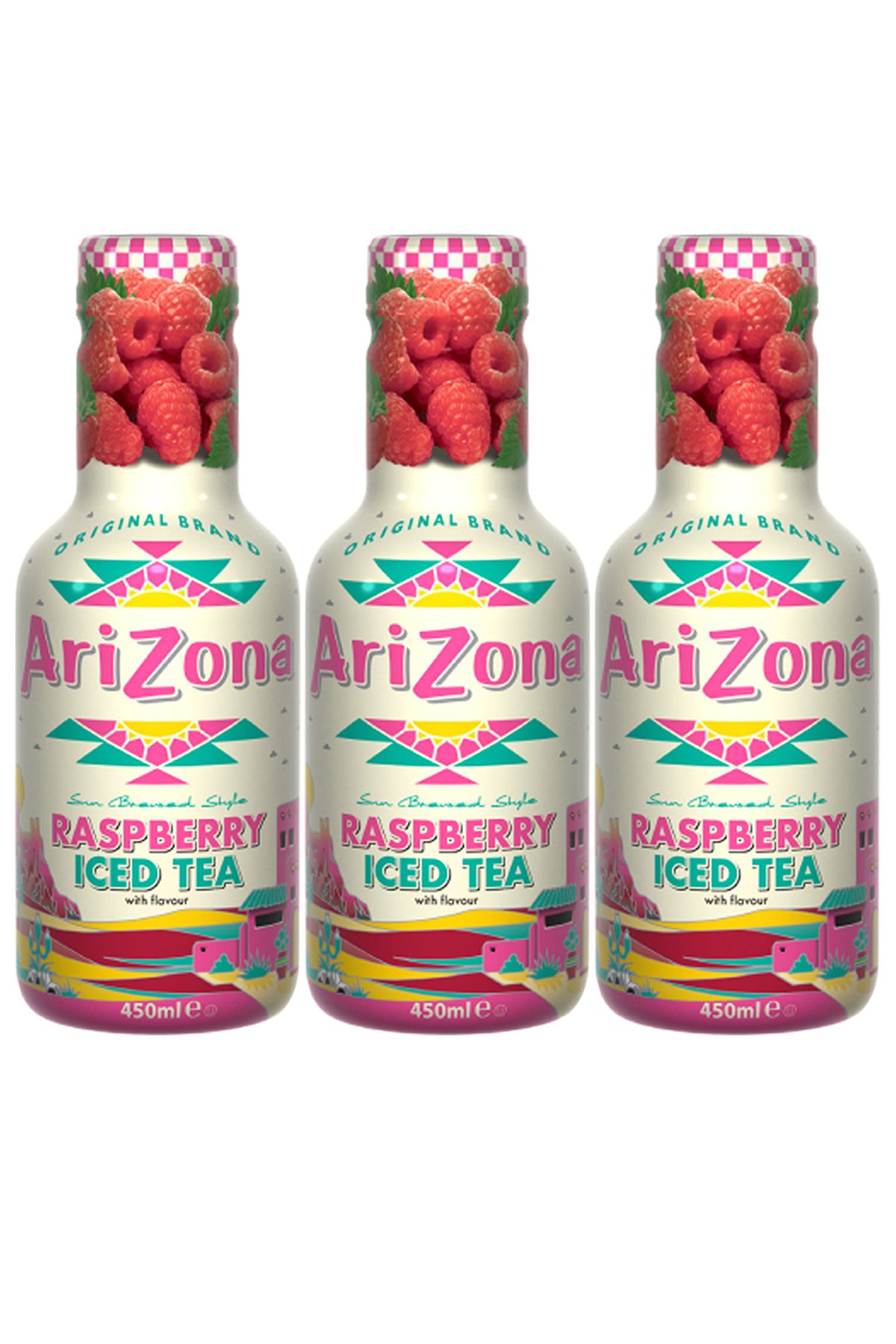 Transmed Arizona Raspberry Iced Tea 450 ml 3'lü - Ahududulu Soğuk Çay