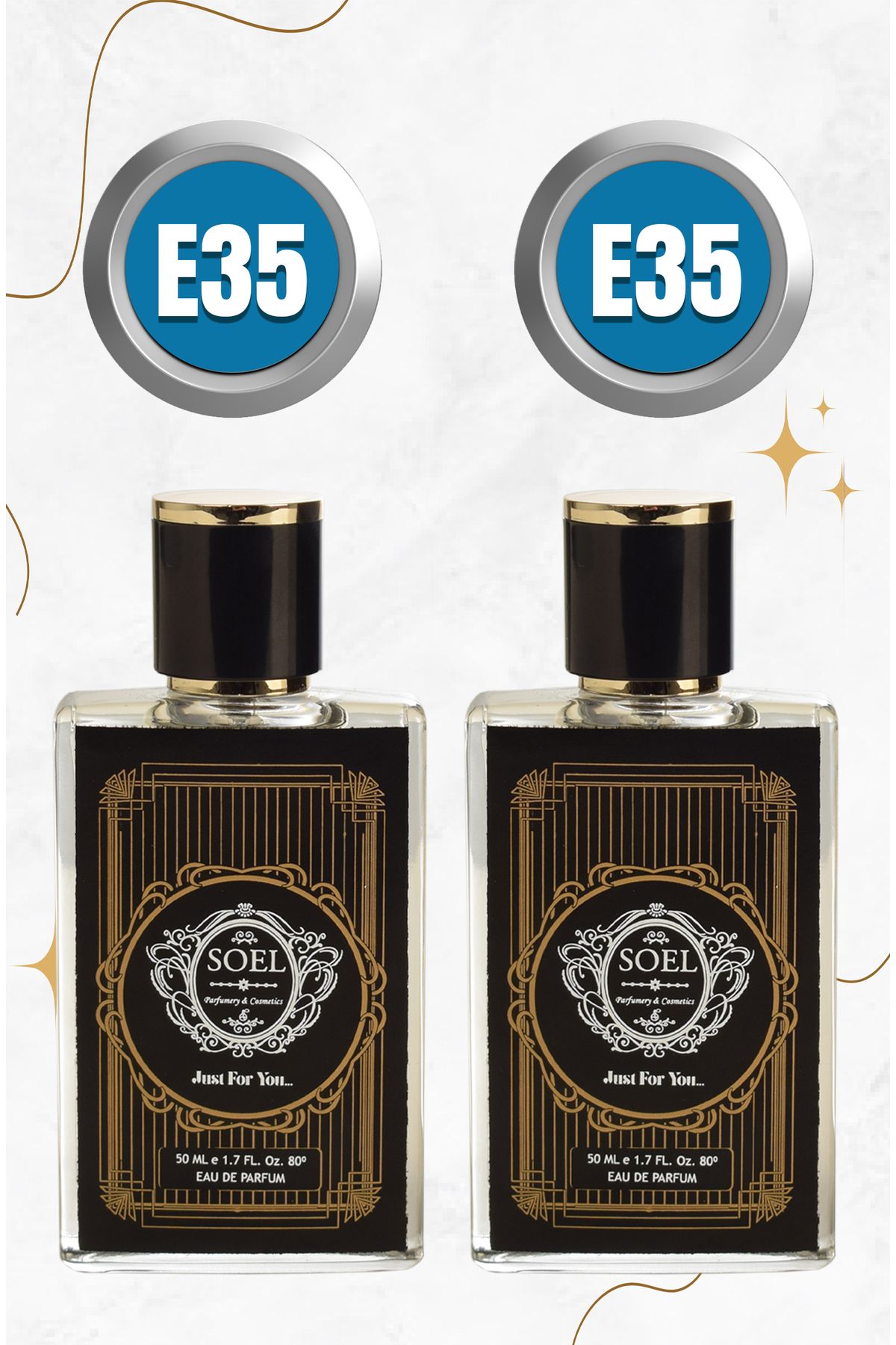 Soel Parfüm E35 Erkek Parfüm 50 ML EDP (2 ADET)