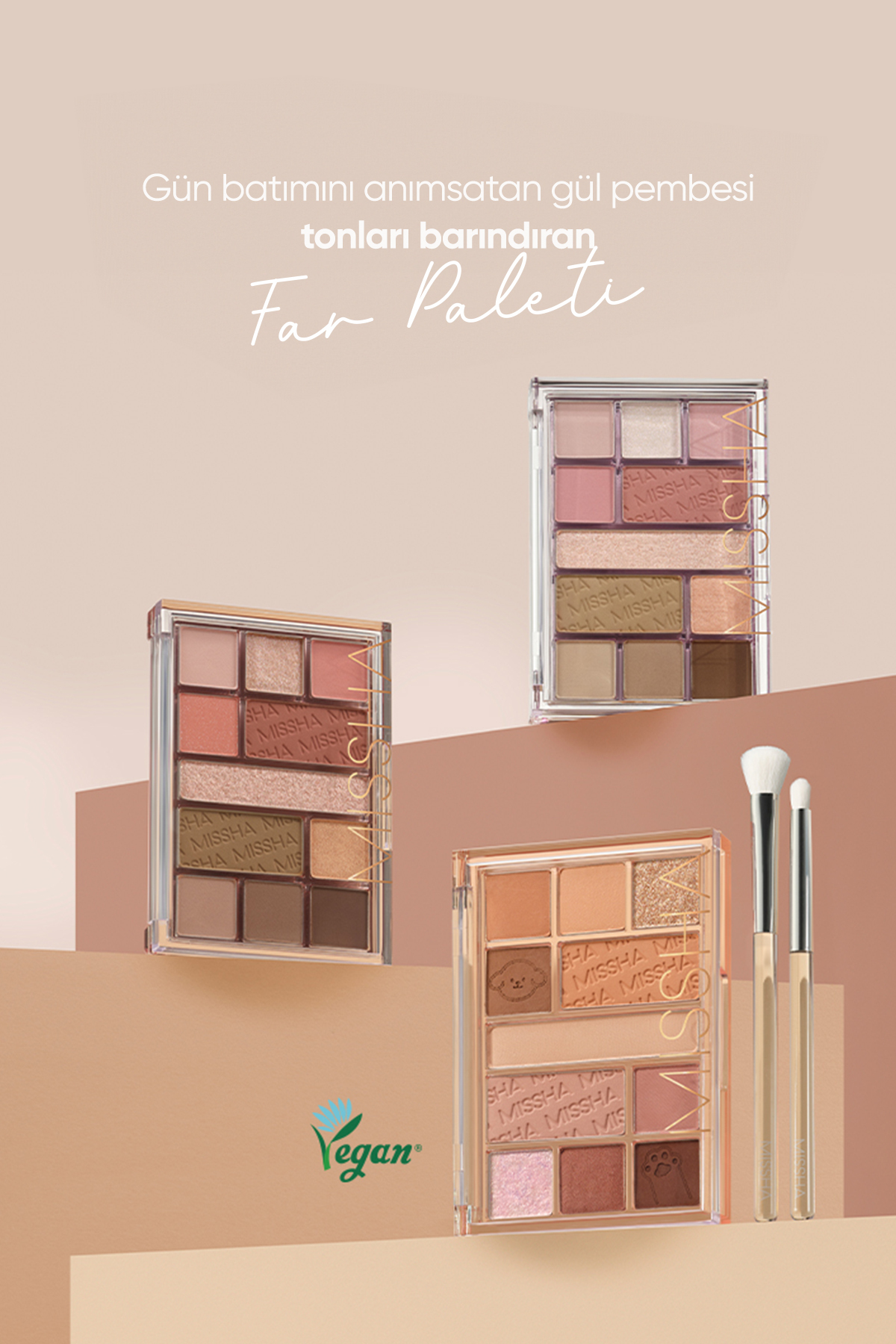 Mat ve Işıltılı Tonlar Barındıran Far Paleti Missha Mood Moment Palette (3 The Cute Things) — رنگارنگ 7480 — تصویر 6 از 8
