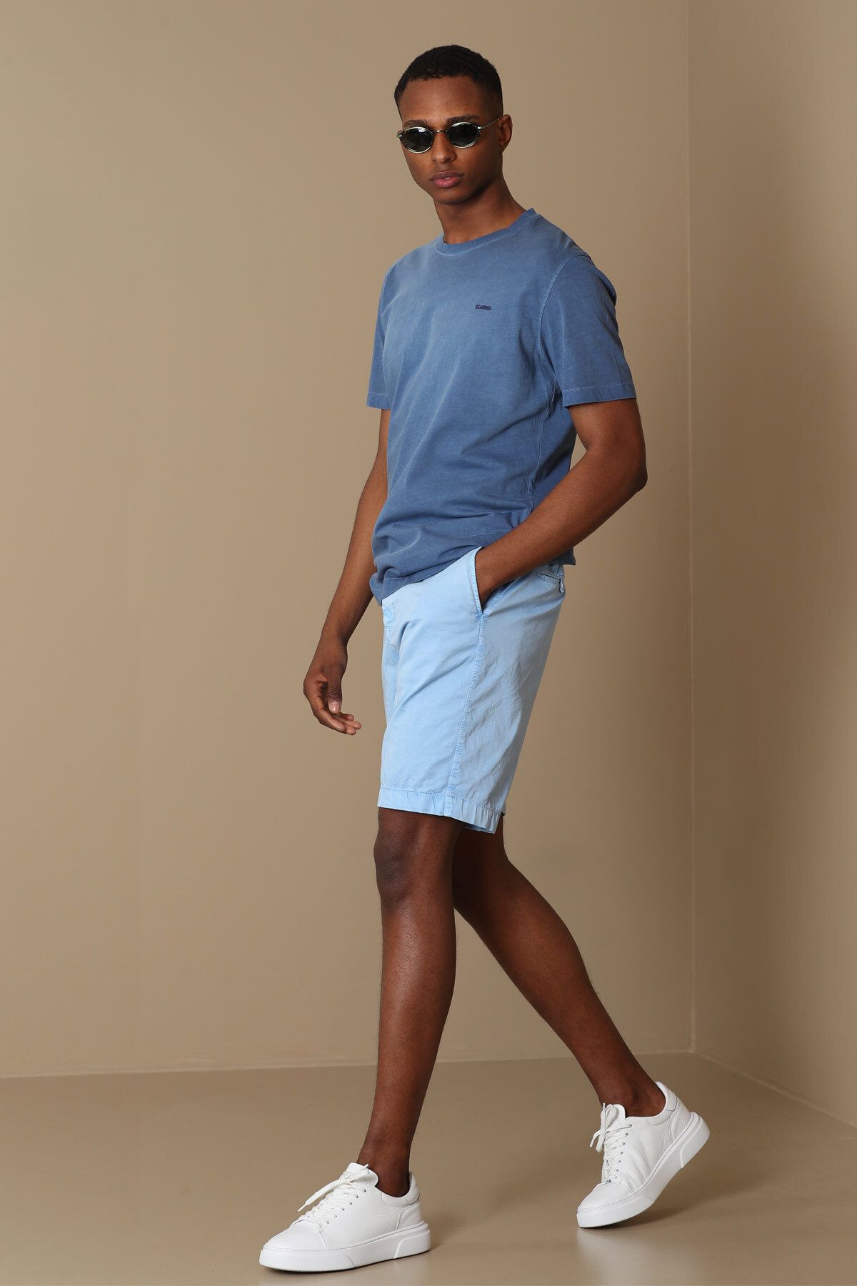تی شرت آبی مردانه Sarder 's Basic T Shirt Indigo Lufian