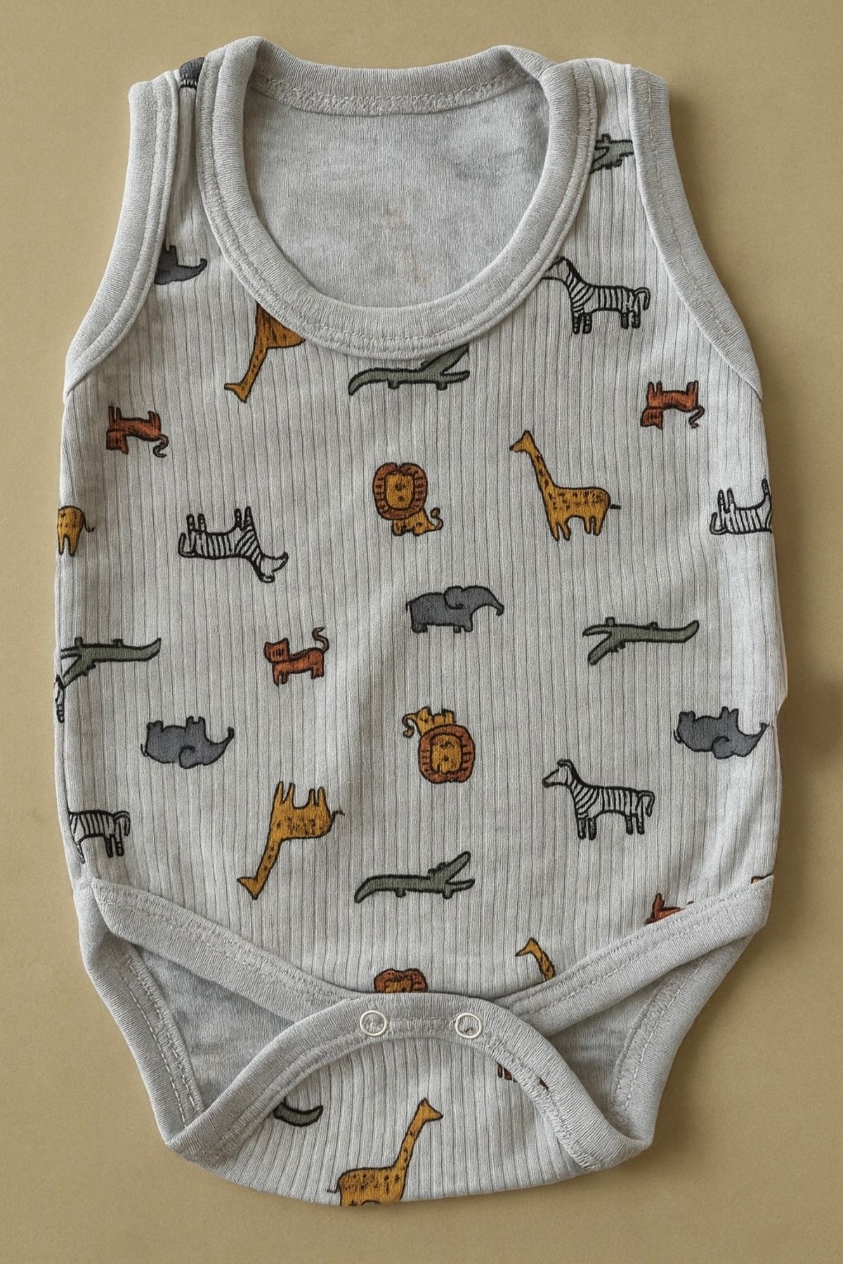 ANNELIESSE BABY Minimal hayvan desenli yenidoğan erkek bebek 3 lü zıbın