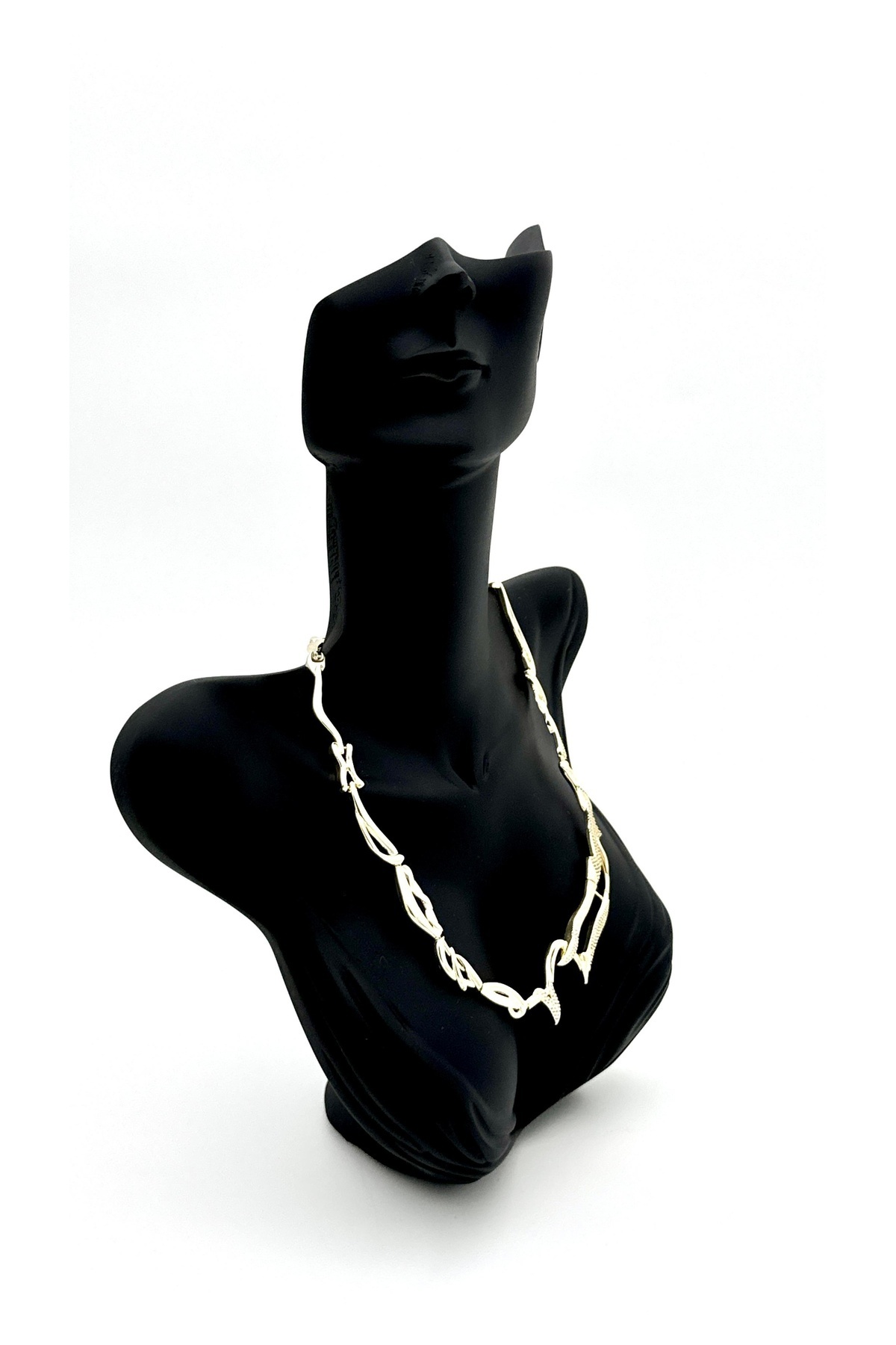 ELİOSA-Steel Silver Tarnish Two Color Zircon Stone Gold Necklace 2
