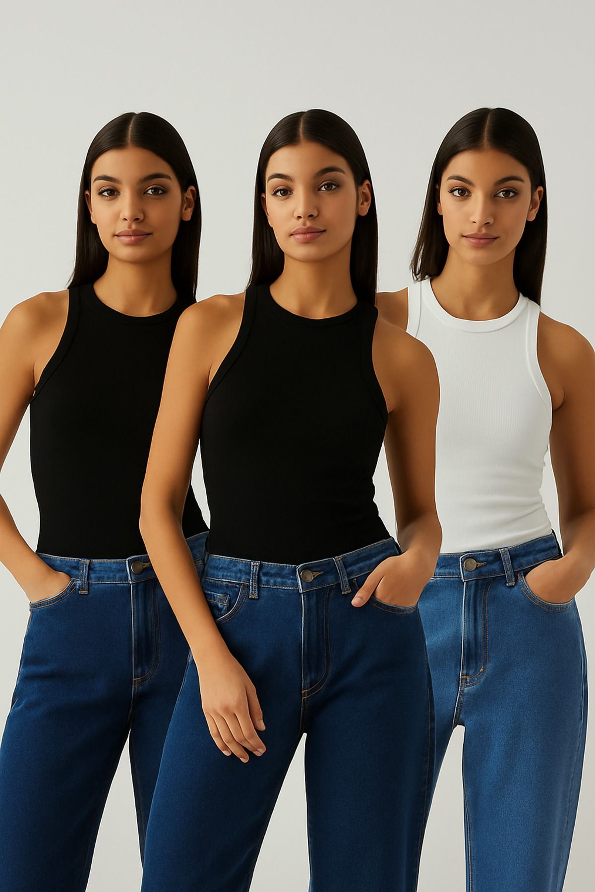 GIA - ART 3'lü Halter Yaka Atlet Seti