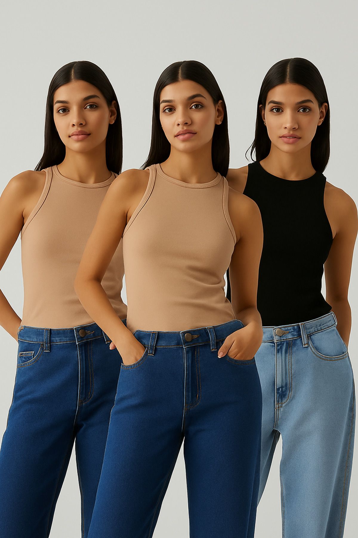 GIA - ART 3'lü Halter Yaka Atlet Seti