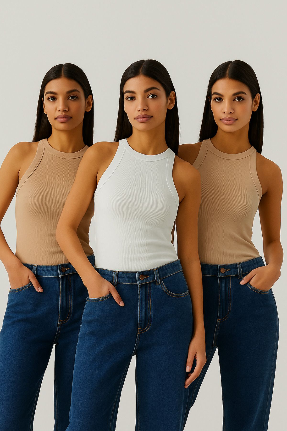 GIA - ART 3'lü Halter Yaka Atlet Seti