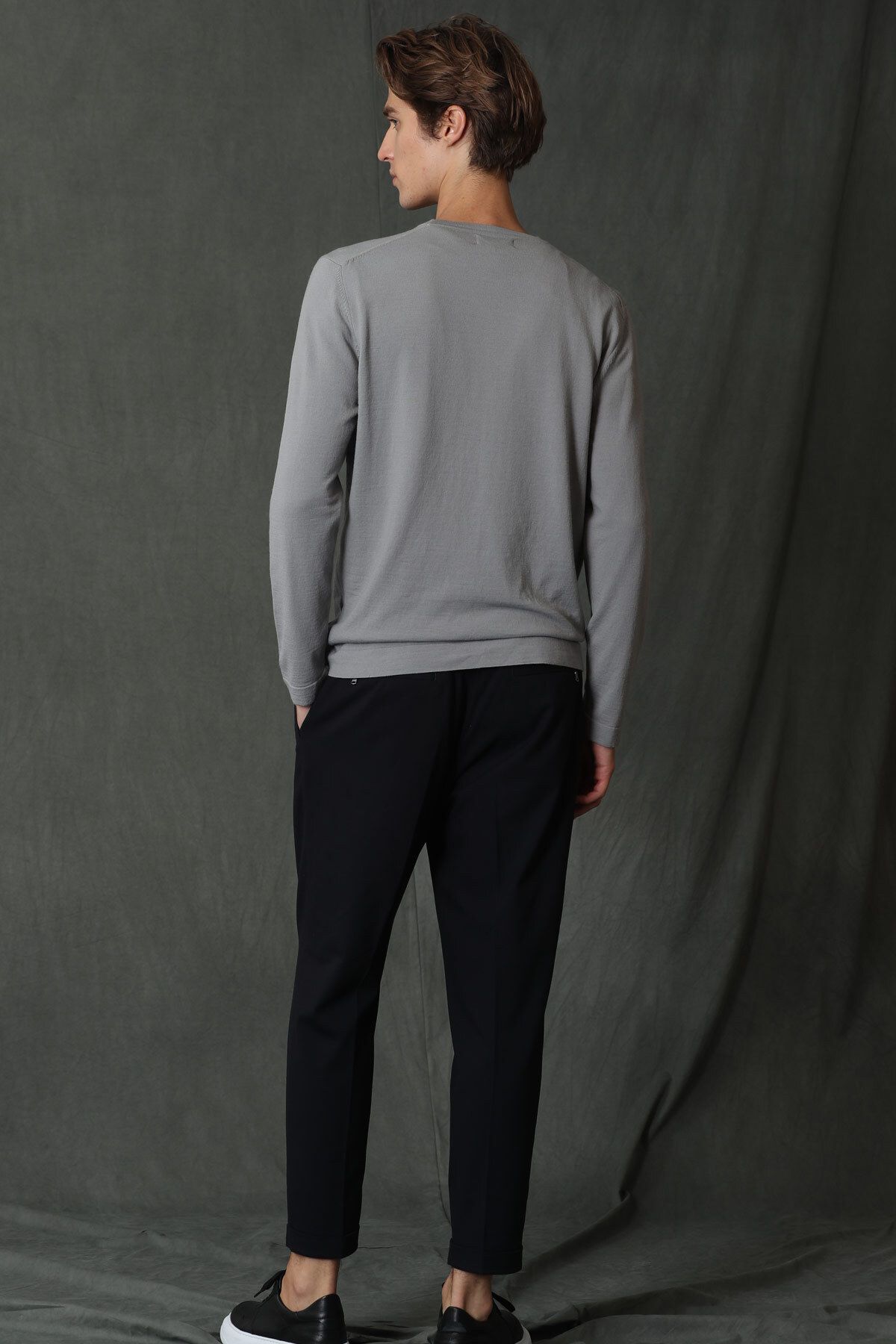 Lufian-Men's Sweater - Light Gray Star Model 5