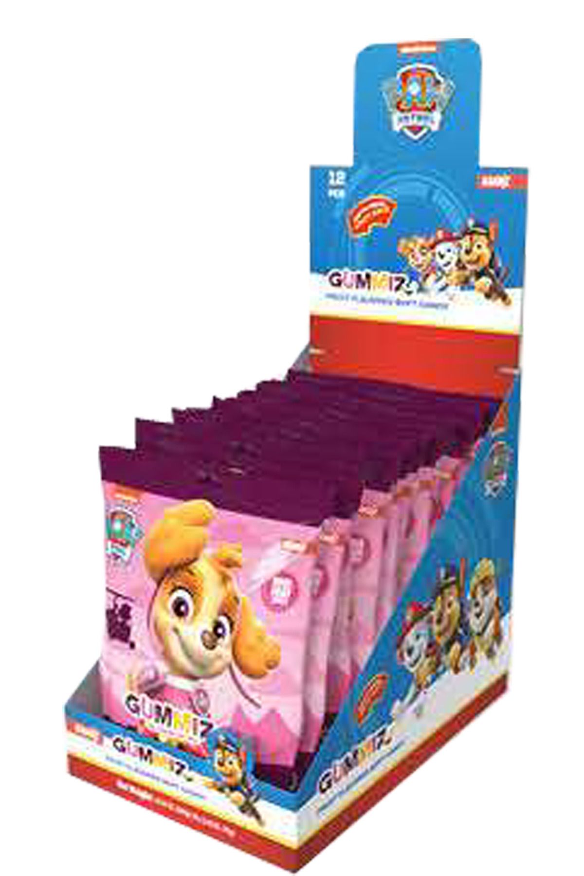 KANDİZ Gummiz Paw Petrol Solucanlar Kola Aromalı Yumuşak Lezzetli ve Eğlenceli Jelibonlar 70 Gr. x 12 Adet