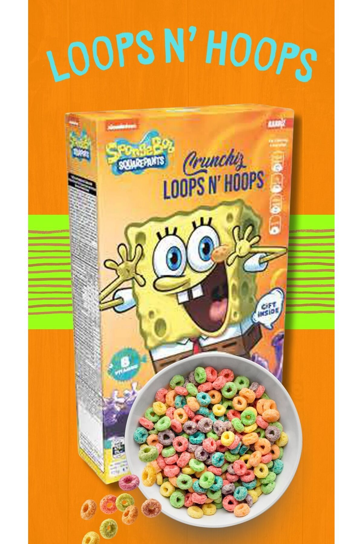 KANDİZ Crunchiz Loops N' Hoops 375 Gr. x 12 Adet