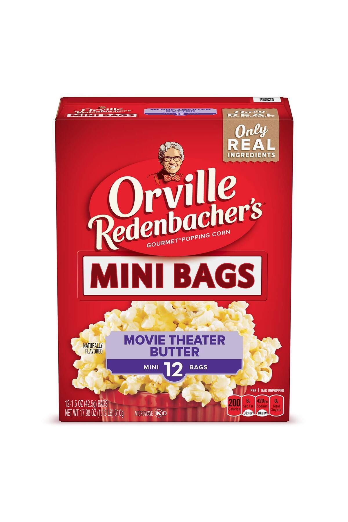 Orville Redenbacher s Orville Redenbacher's Movie Theater Butter Mini Bags 12’li Paket 1.5 oz 43 g