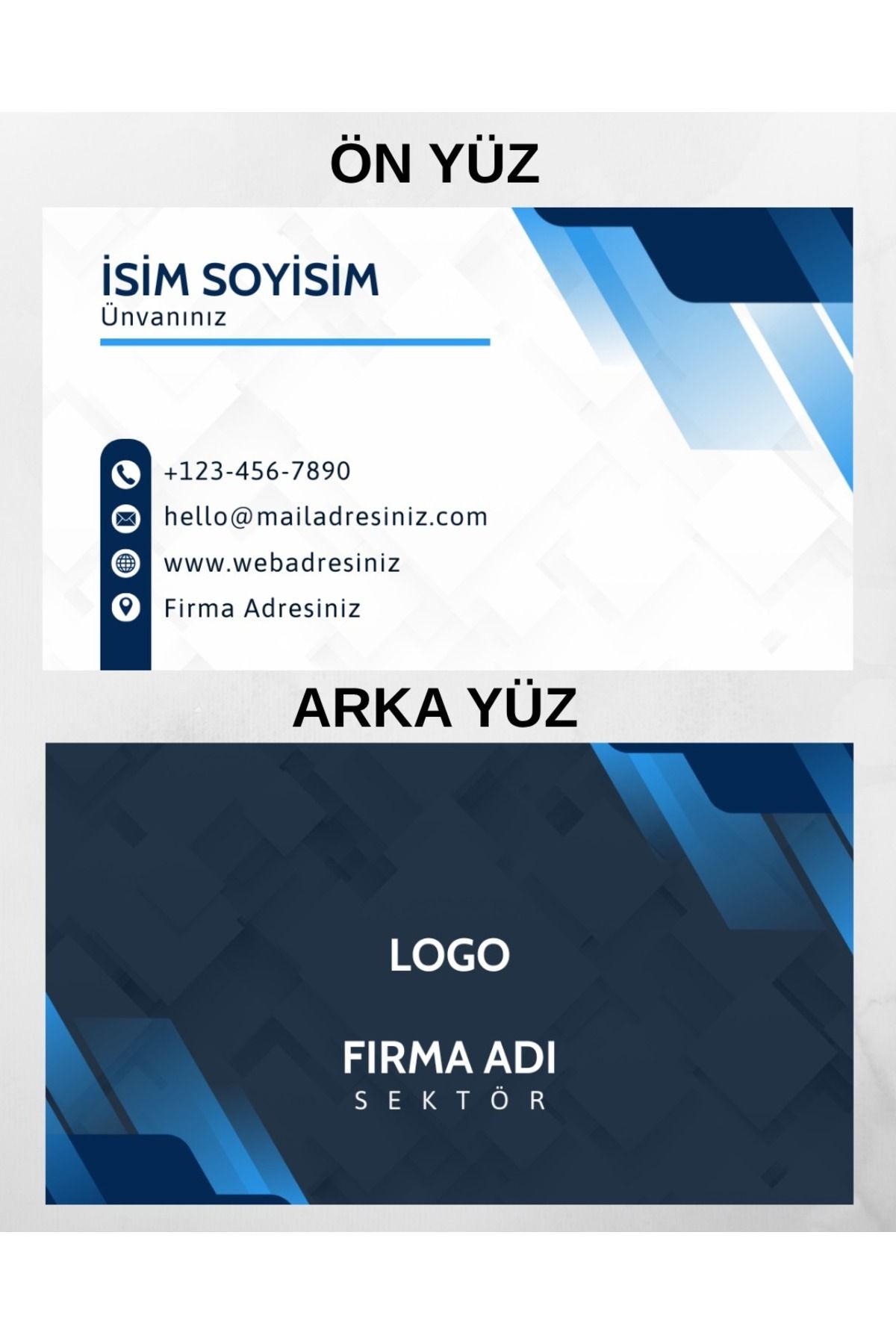 Dekorella Kişiye Özel Kartvizit Tasarımı ve Baskısı – 1000 Adet – 350 gr Mat veya Parlak – 85x55 mm K1006