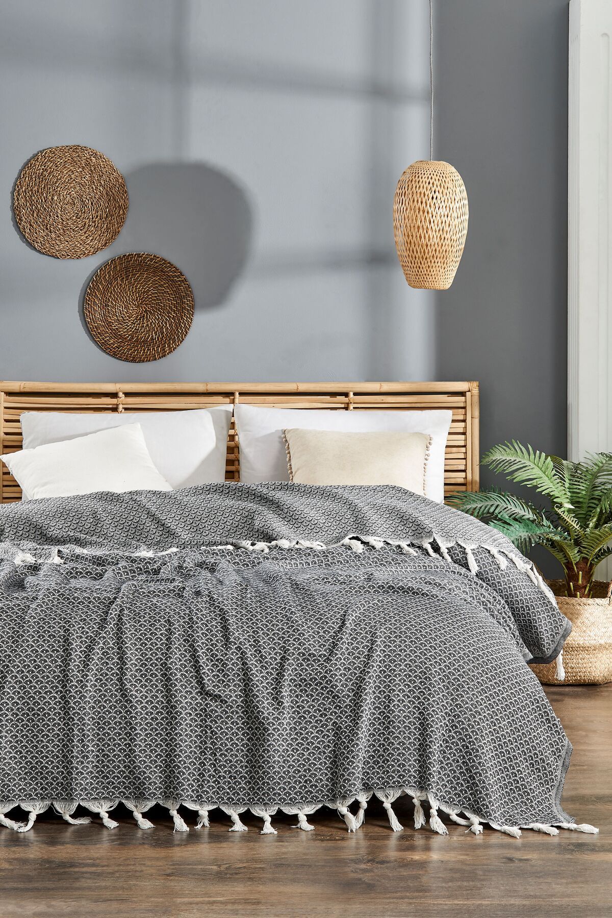 Rebeka Home Collection Deniz Antrasit 170x210 Tek Kişilik Pike