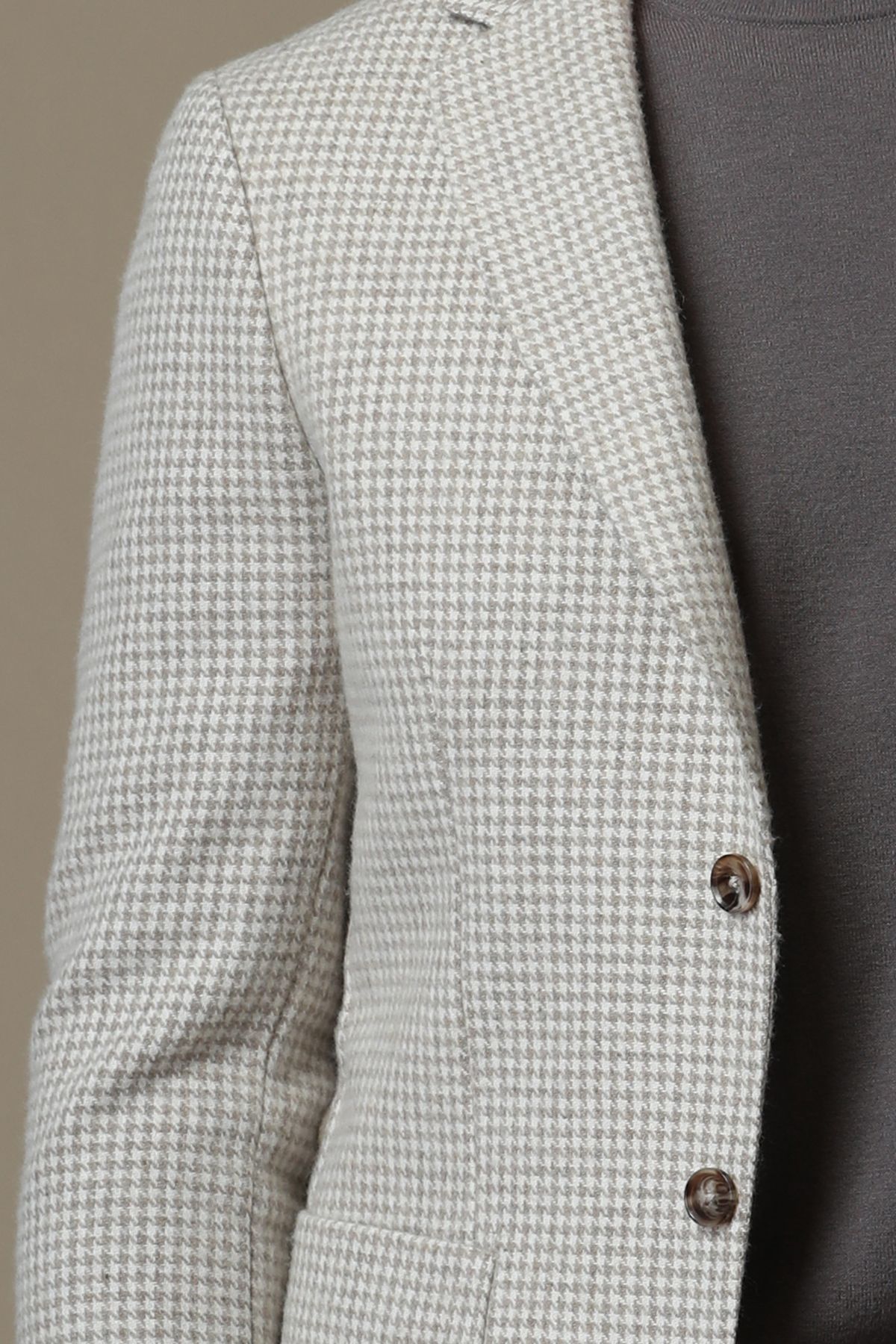 کت بلیزر نود مردانه Afel Sport Caoxt Slim Fit Beige Lufian