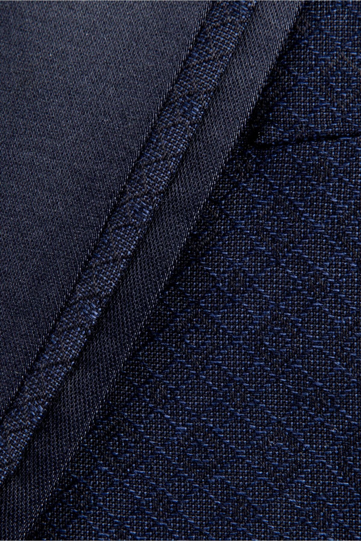 Kiğılı-Slim Fit Slim Fit Mono Collar Patterned Tuxedo with Vest / Groom Suit 7