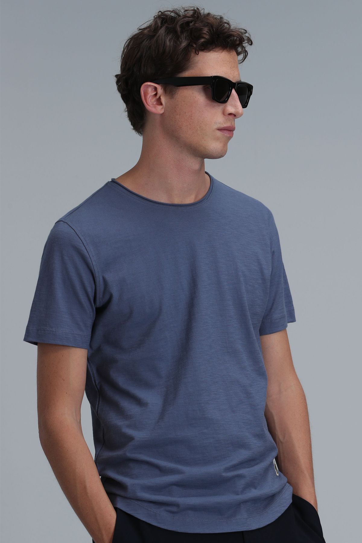Lufian-Ανδρικό μπλουζάκι Junya Basic Midnight Blue 5