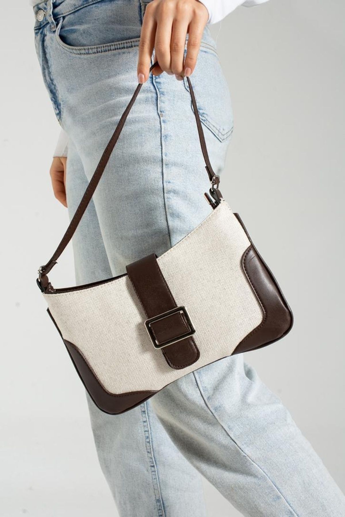 NBİBAGS-retro high-end stitched beget hand and shoulder bag 4