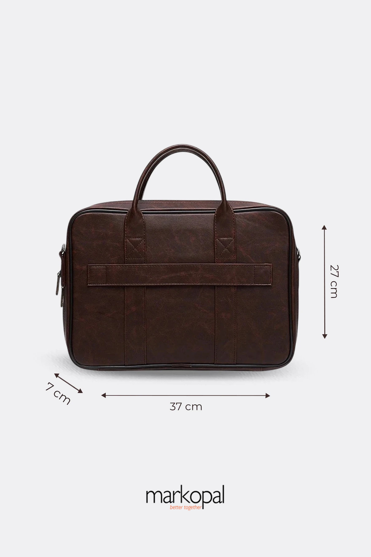 MORCA  Unisex Macbook Organizer Laptop Evrak Çantası 13" & 14" Inç S2054-1 Kahverengi - Görsel 3