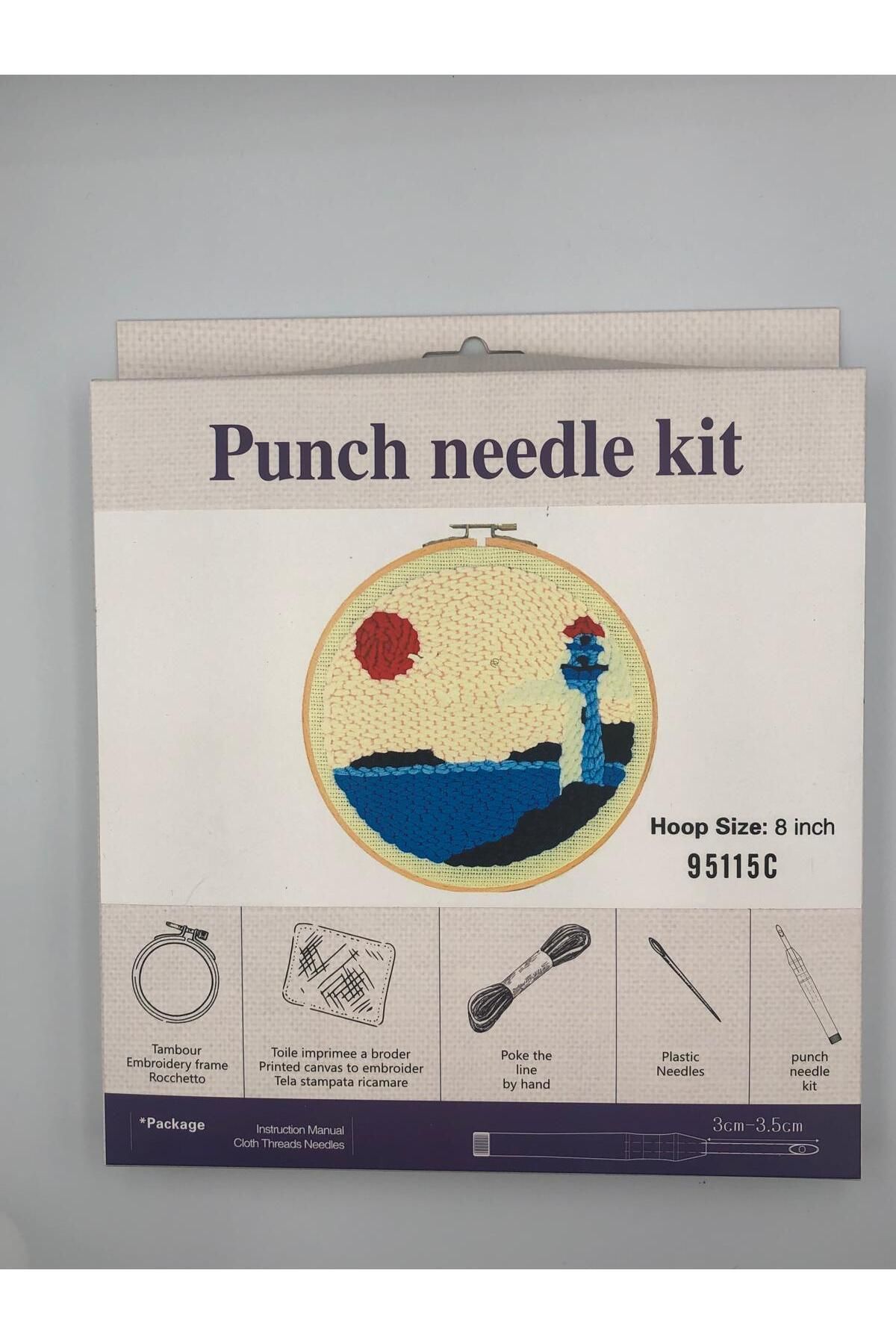 DUCK HOBY Kolay Başlangıç Seviye Yün Punch Kiti, Punch Nakış Seti, Çocuklar İçin Kit, Yün Kiti