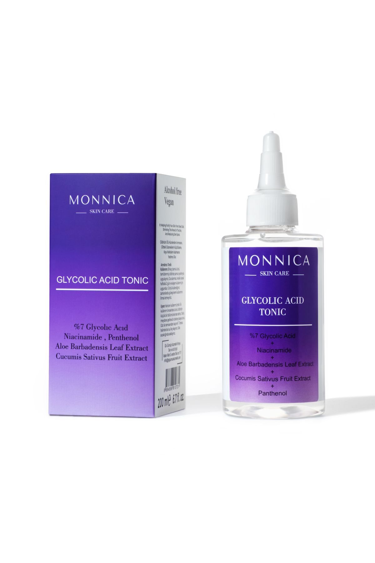 MONNICA BEAUTY Leke Karşıtı Gözenek Sıkılaştırıcı Glikolik Asit Tonik 200 Ml