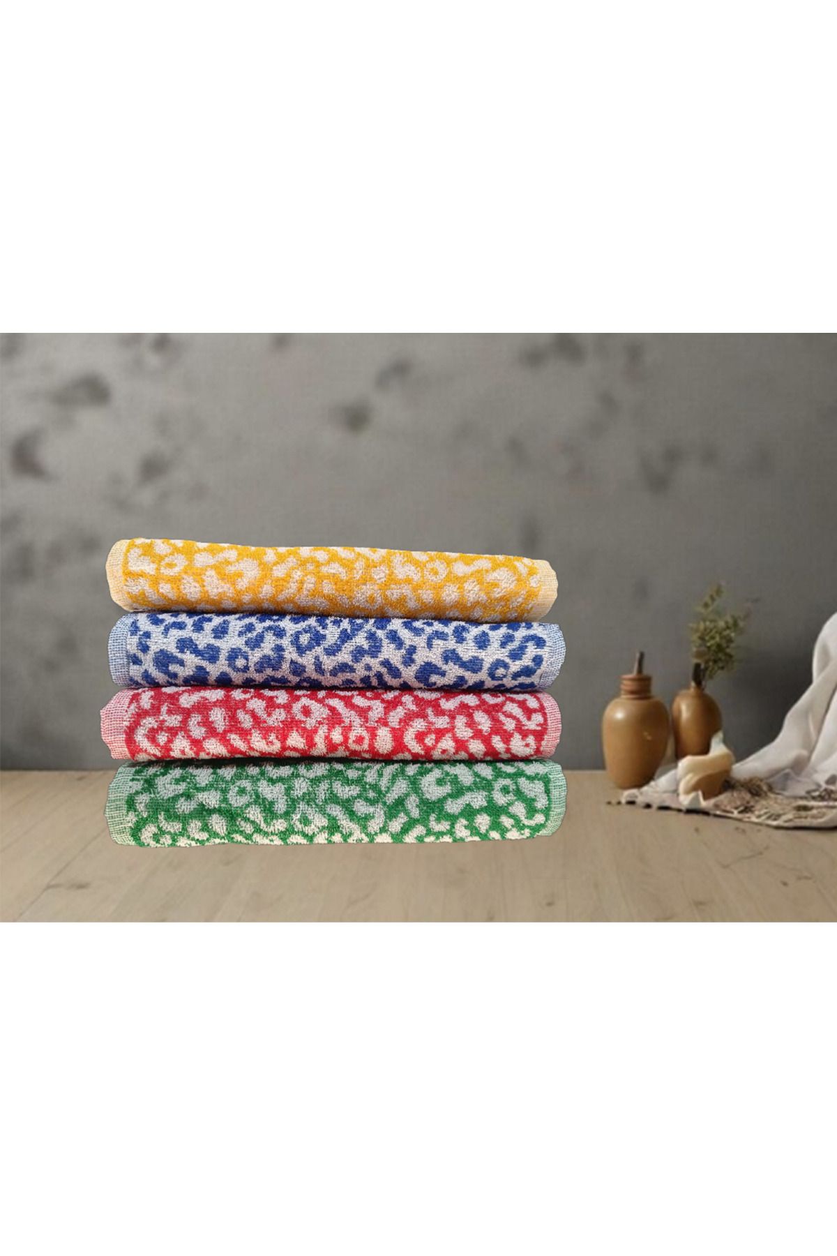 havloom 4'lü Mutfak Havlusu / El Yüz Havlusu 30*50 cm Jakarlı Desenli