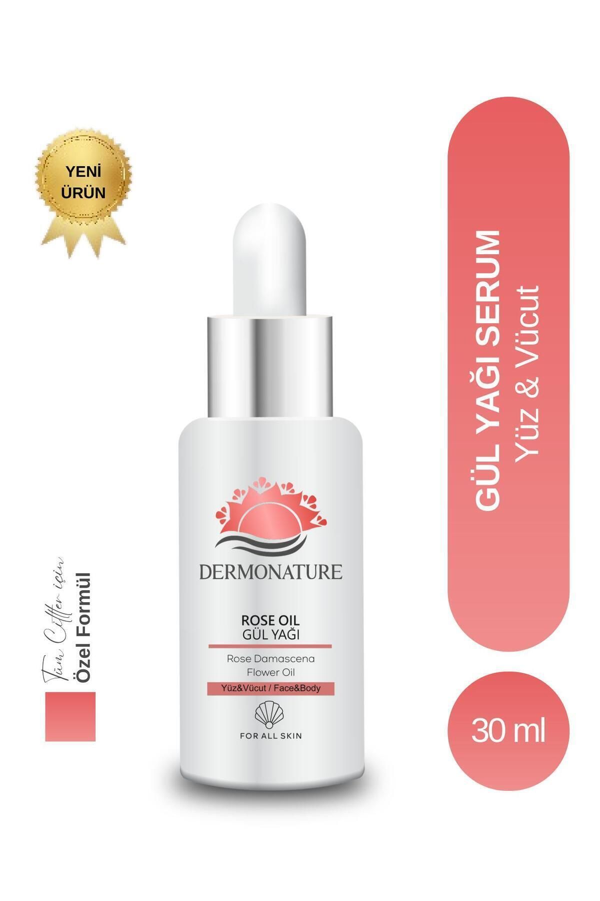 DermoNature Rose Oil Cildi Besleyen Doğal Gül Yağı ile Nemlendirici ve Yenileyici Bakım Serum 30ml