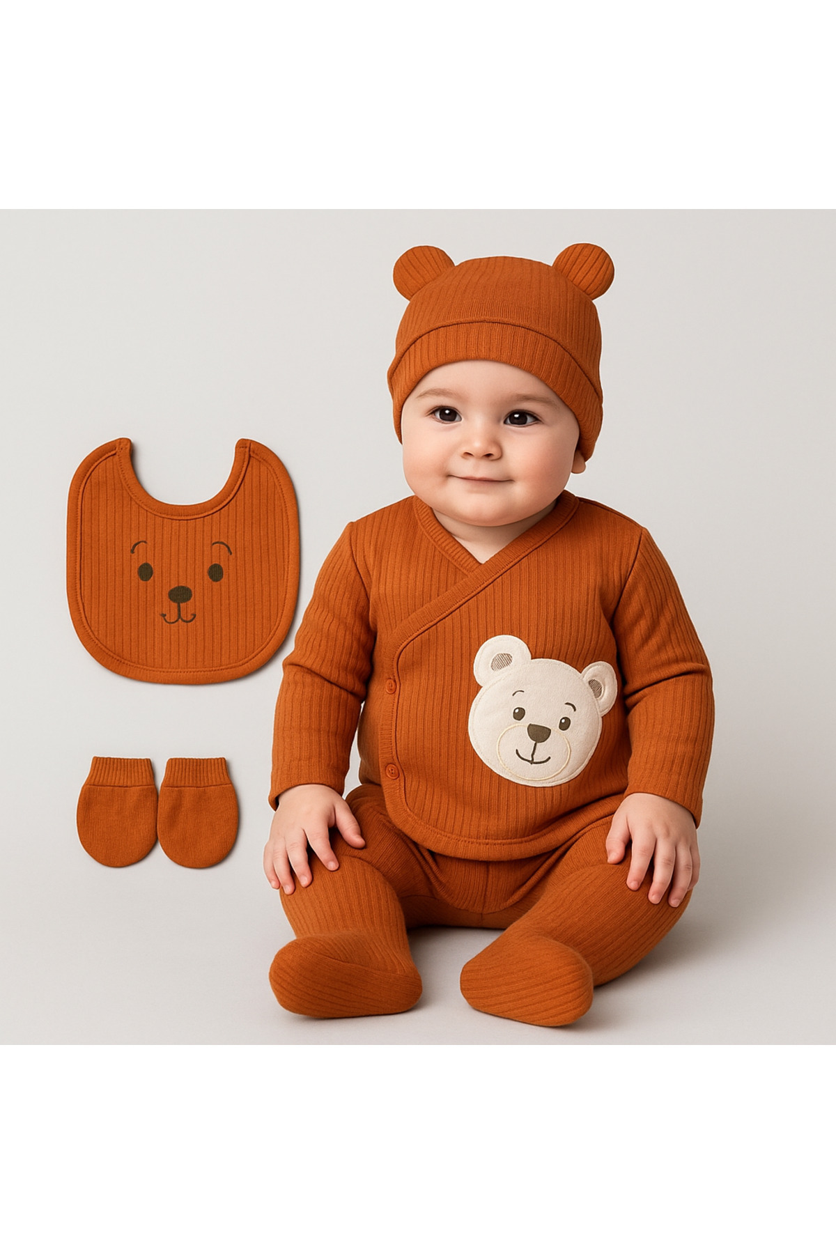 nevrankids Bear Organik 5'li Hastane Çıkışı Seti fotoğrafı 2 (önizleme)