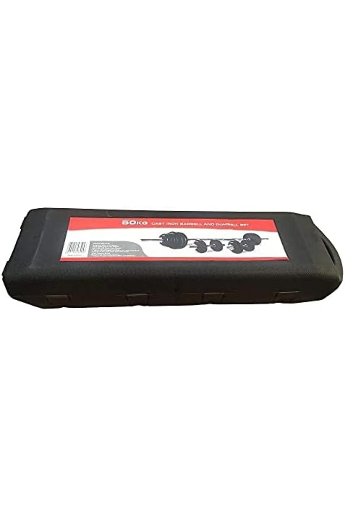 طقم دامبل وأوزان حديدية 50 كجم مع صندوق حمل – قابل للتعديل للمبتدئين والمحترفين – لون أسود