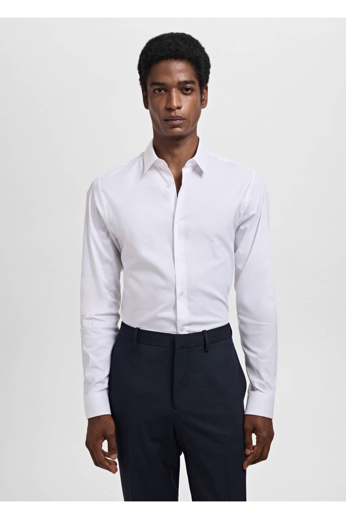 Slim fit pamuklu gömlek