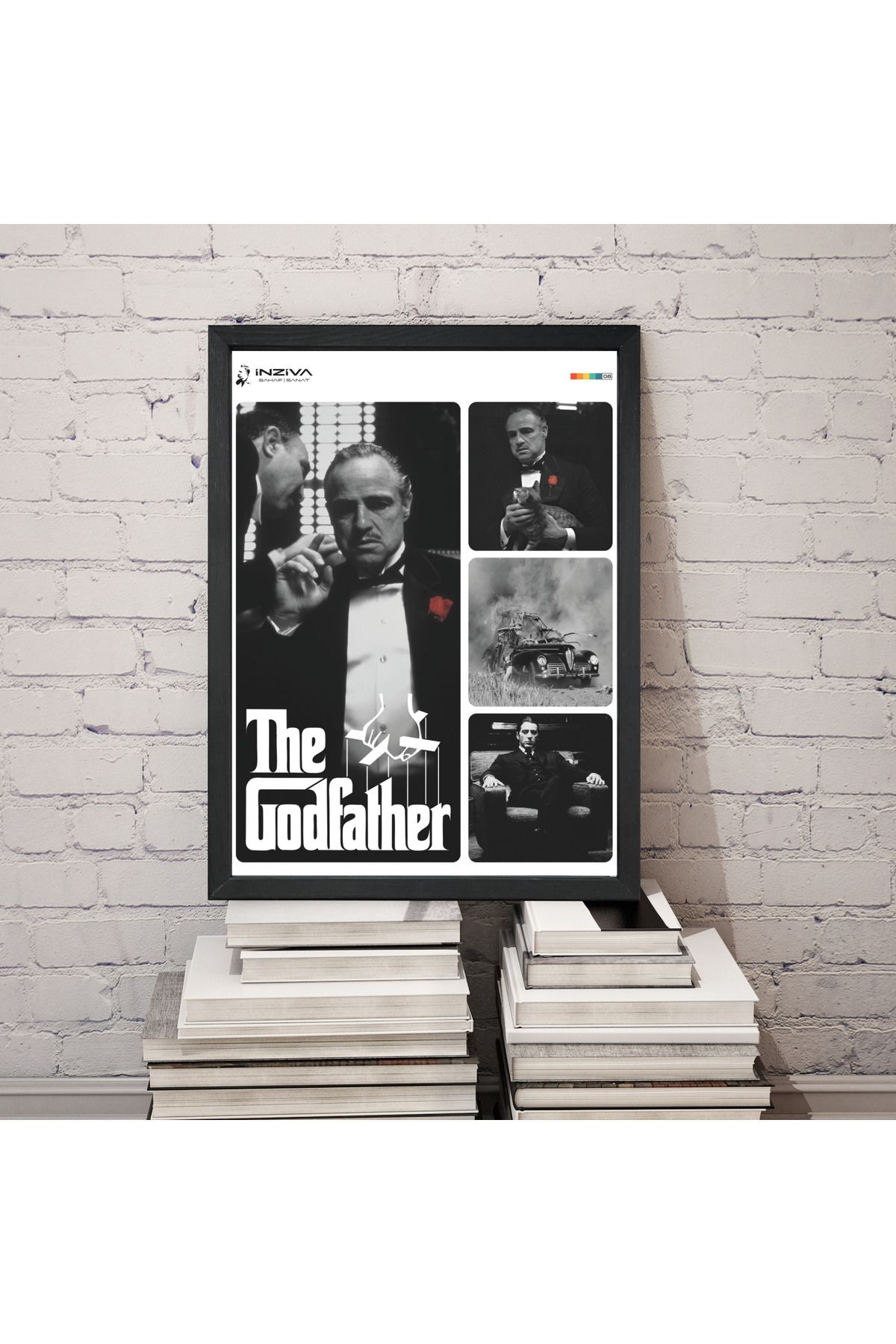 Home The Godfather 30x40 Cm Çerçeveli Film Tasarımlı Poster
