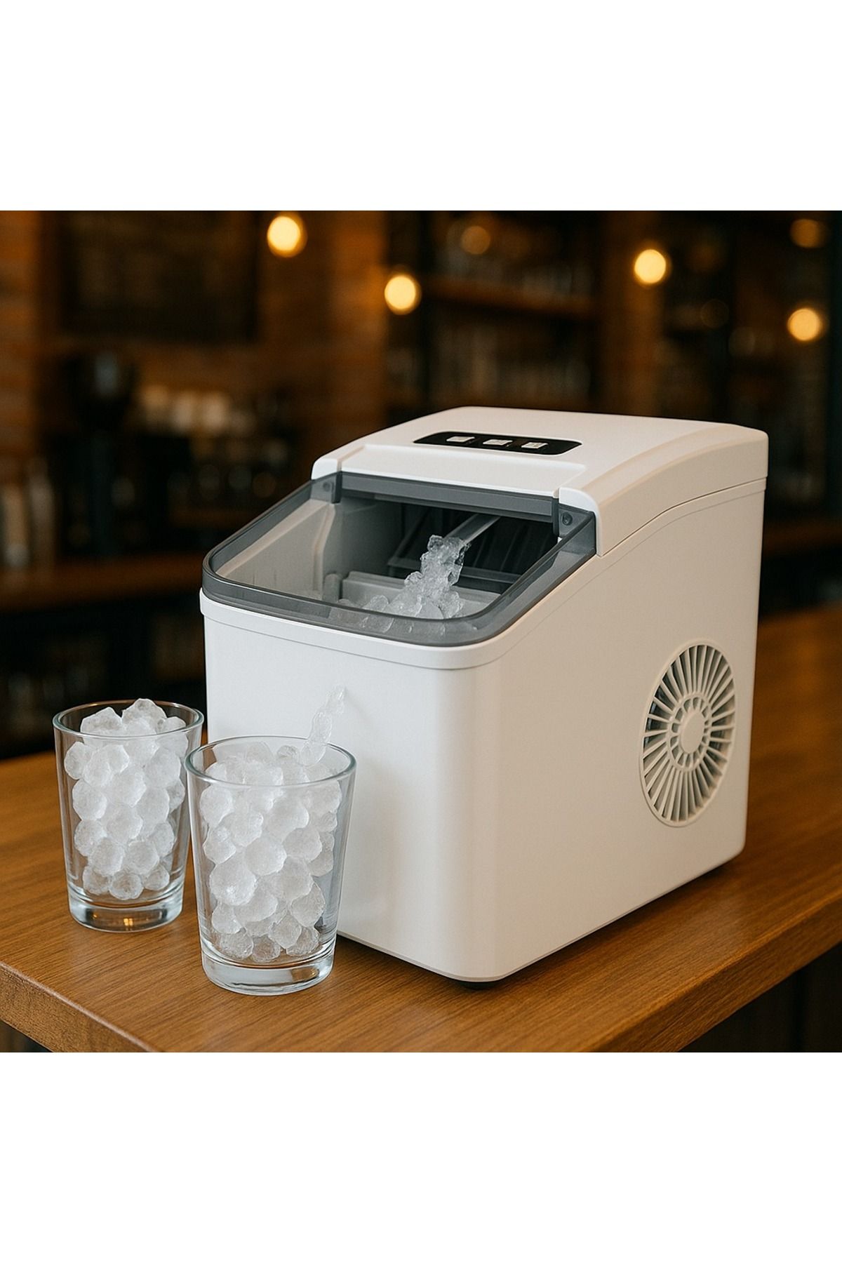 Denx-Smart ice maker with 110 watts, 1.3 litre capacity, and 12 kg ice production capacity 4
