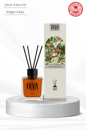 PNG DIVA Şeftali Kokulu Kare Şişe Çubuklu Oda Kokusu Premium Serisi 100 ml