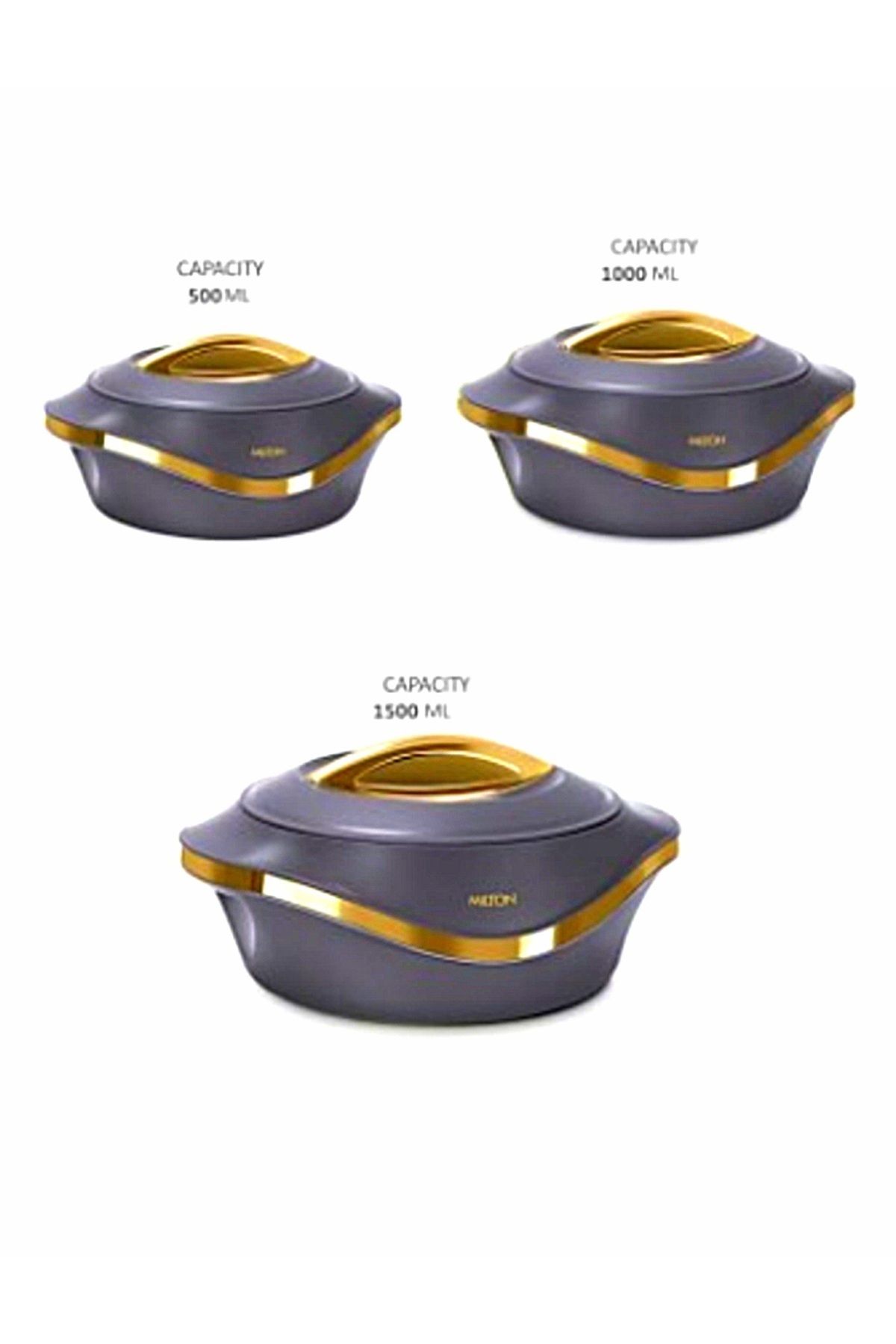 Un-Milton Food Container Set of 3 (500ml, 1000ml, 1500ml) 2