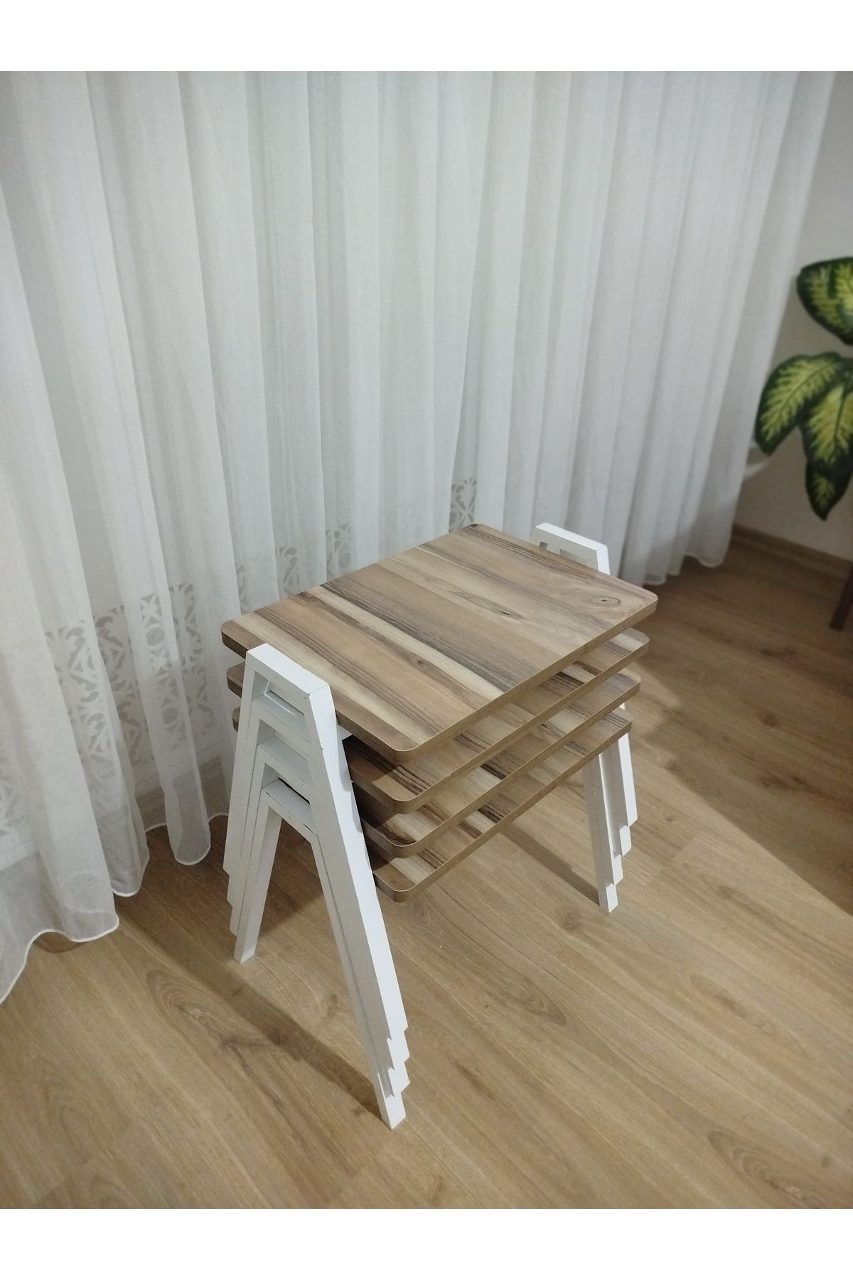 GÜVENÇ Zigon Sehpa 4'lü Tepsi Model
