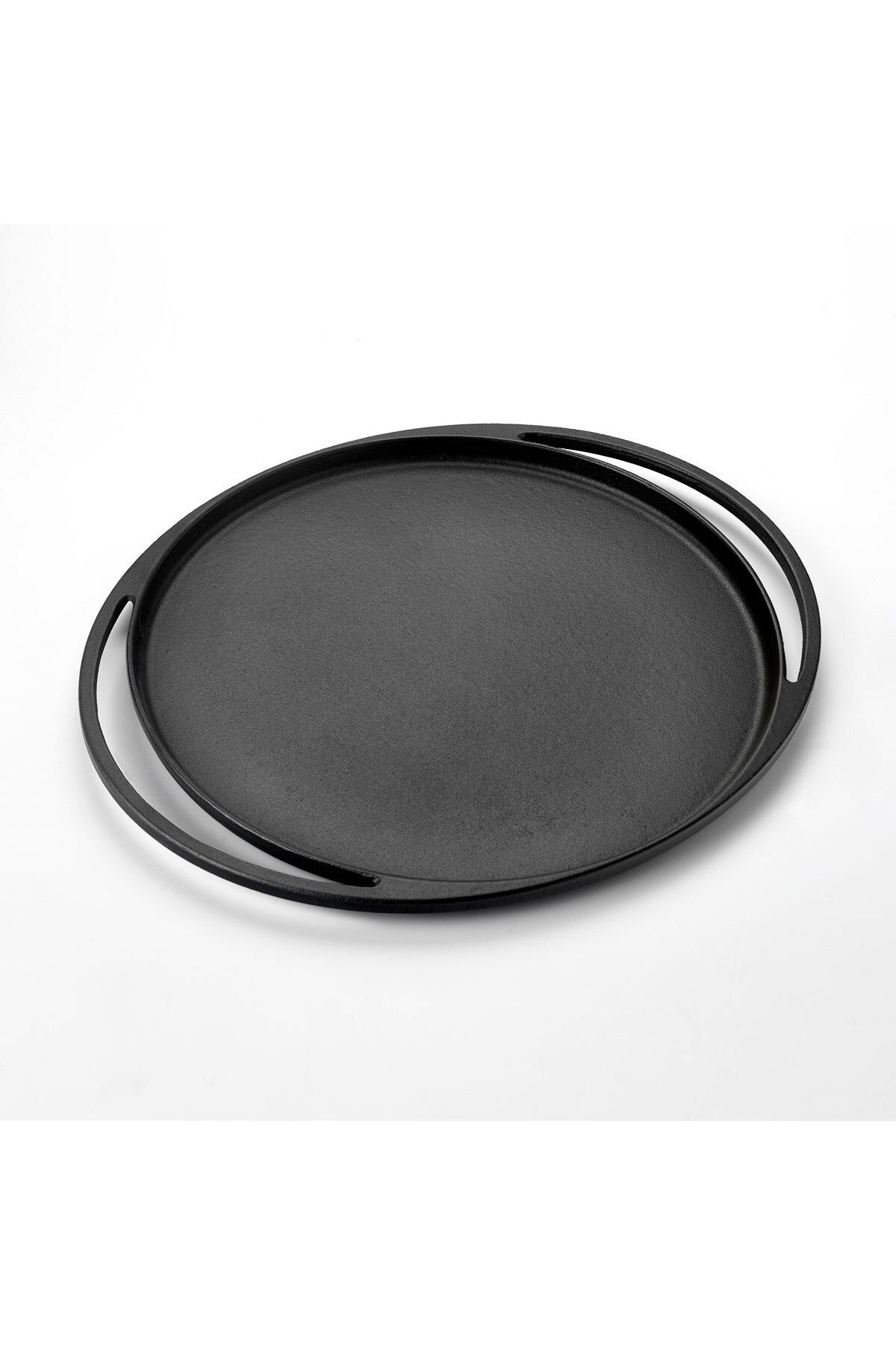 Lava-Cast Round Pizza Crepe Pancake Pan Cast Iron Solid Double Handle Diameter(Ø)28cm 2