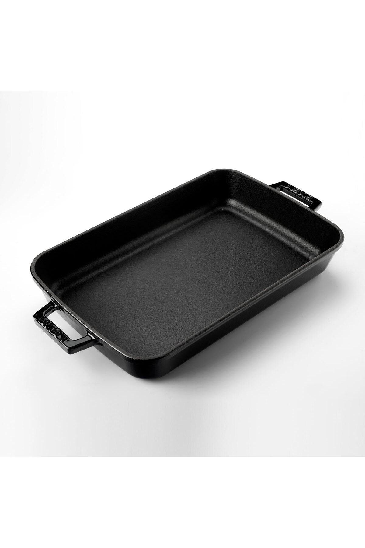 Lava-22X30Cm Rectangular Rosto and Oven Tray - Cast Iron Solid, Double Handle Size 2