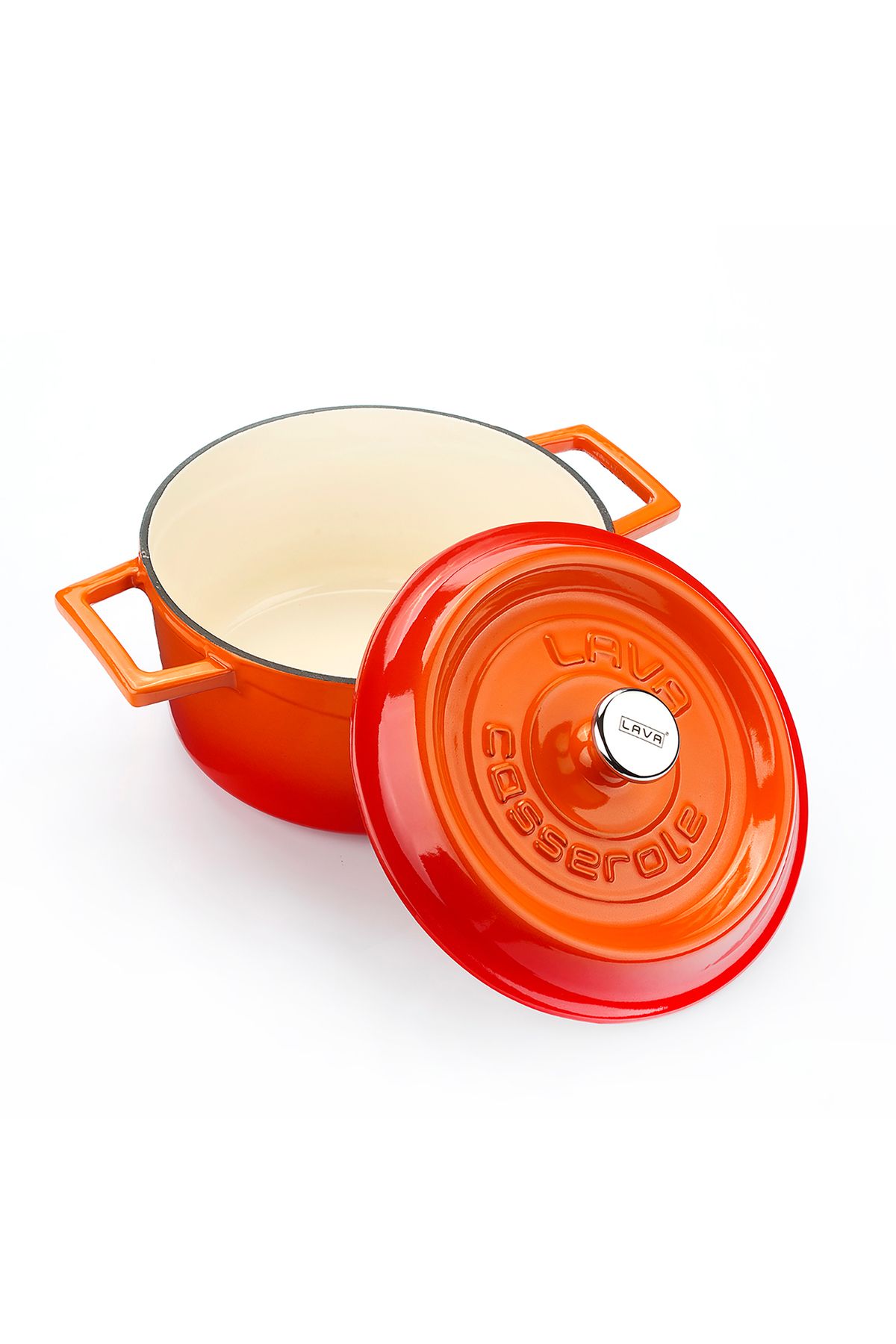 Lava-Cast Round Pot Cast Iron Solid Handle Edition Series Diameter(Ø)20cm 3