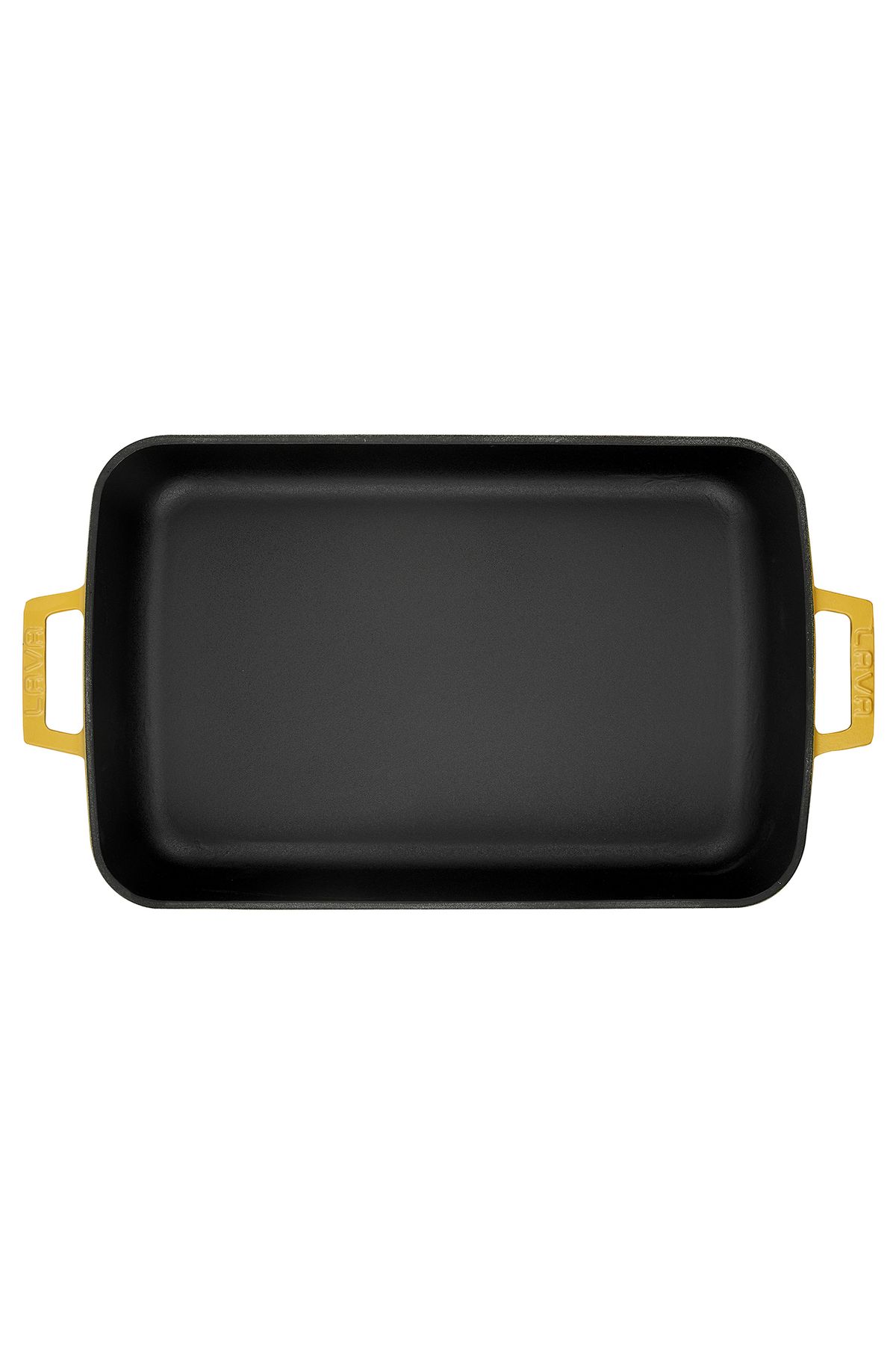 Lava-Cast Rectangular Rosto and Oven Tray Cast Iron Solid Double Handle Spring Series Size 26x4 3