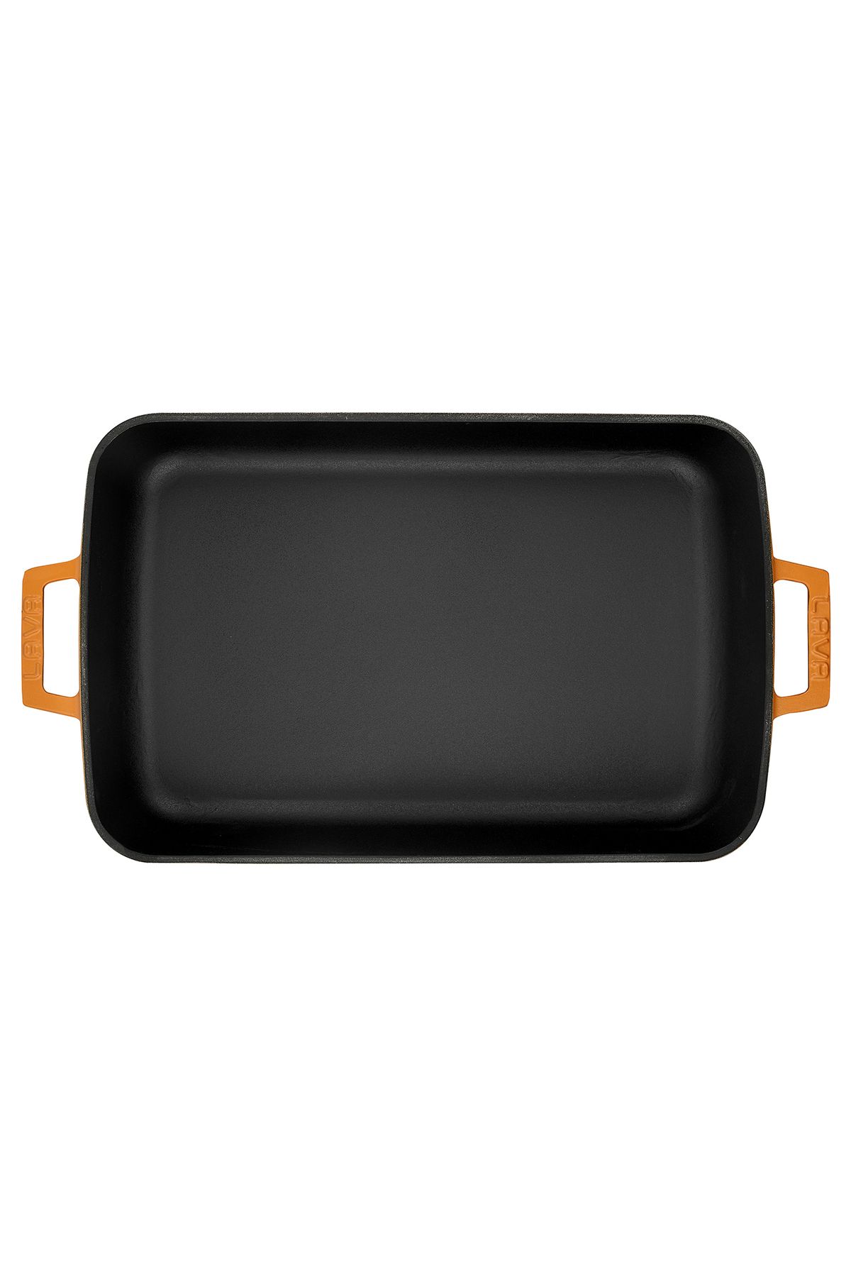 Lava-Cast Rectangular Rosto and Oven Tray Cast Iron Solid Double Handle Spring Series Size 26x4 3